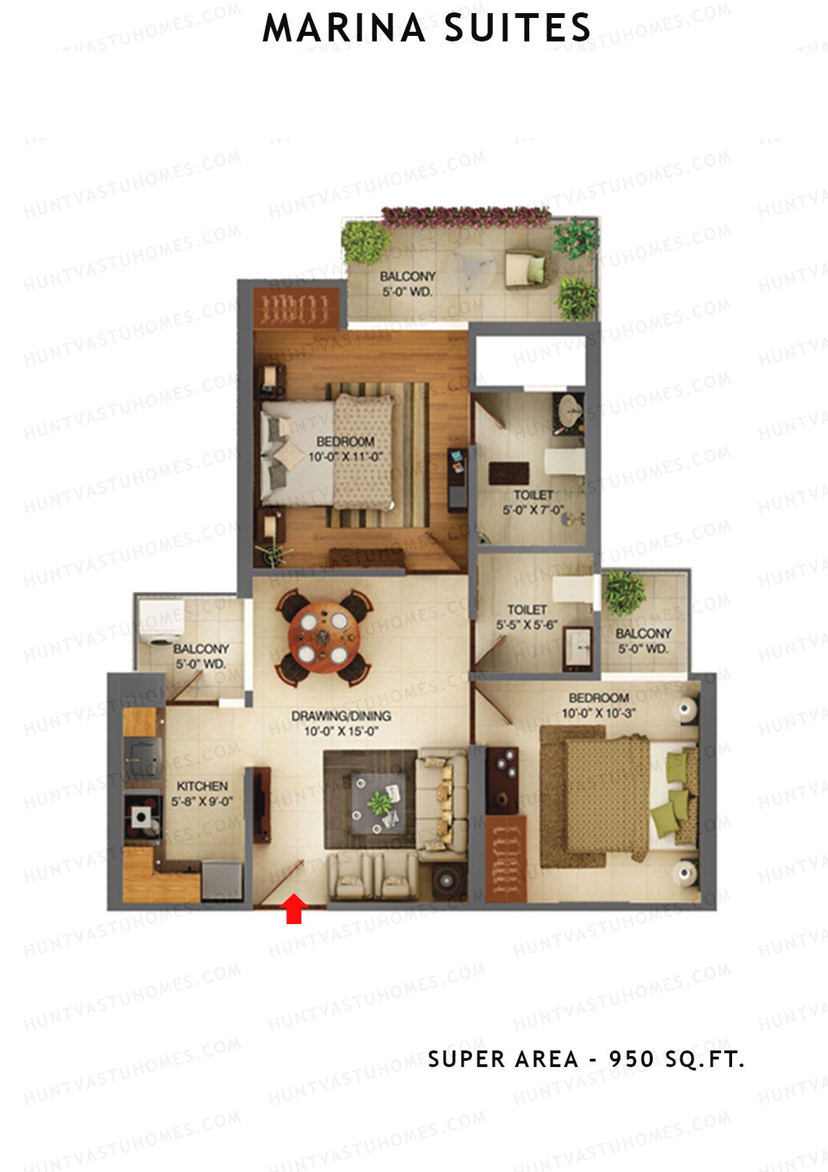 Marina Suites Tower A Unit 9 Floor Plan