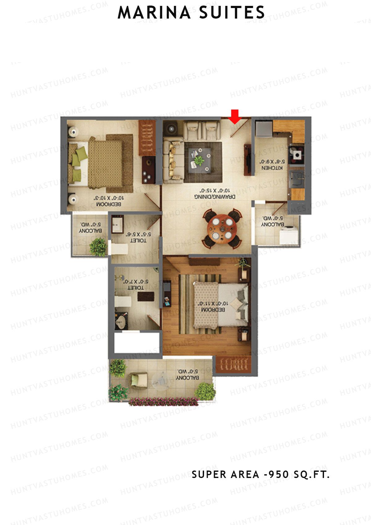 Marina Suites Tower C Unit 7 Floor Plan