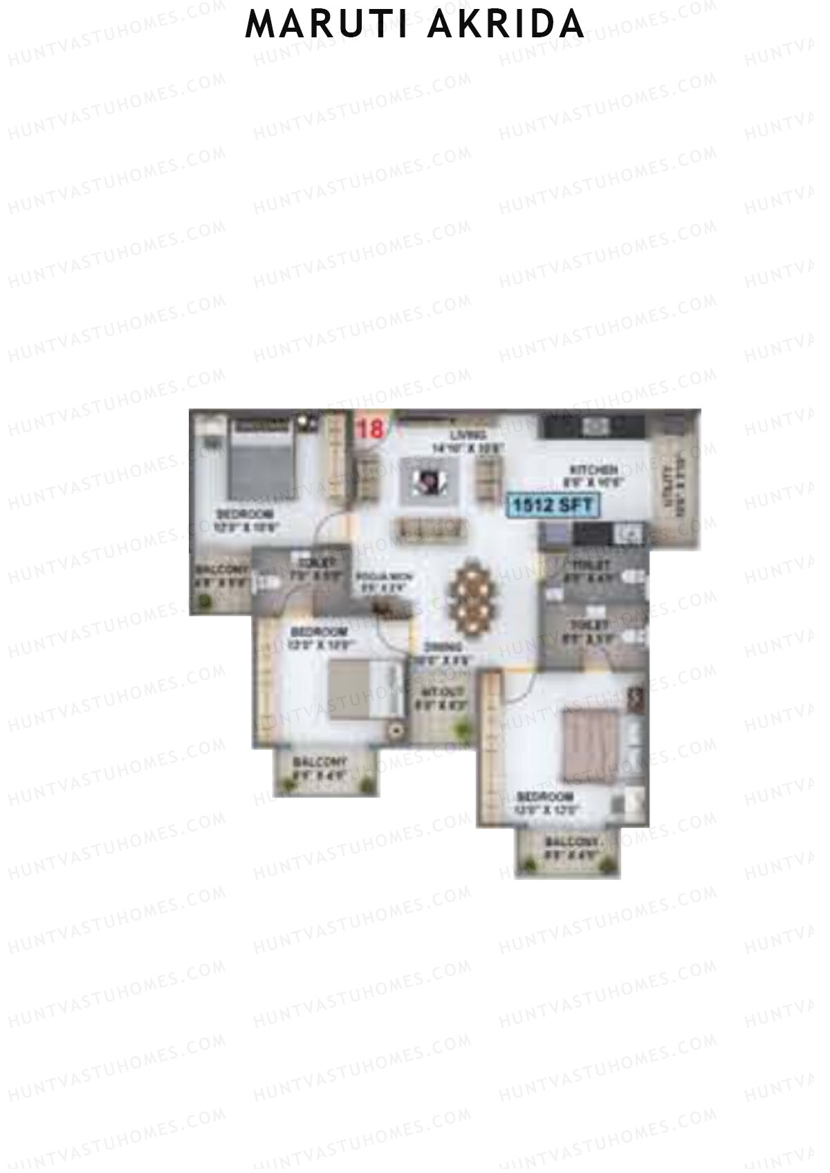 Maruti Akrida Block A Unit 10 Floor Plan