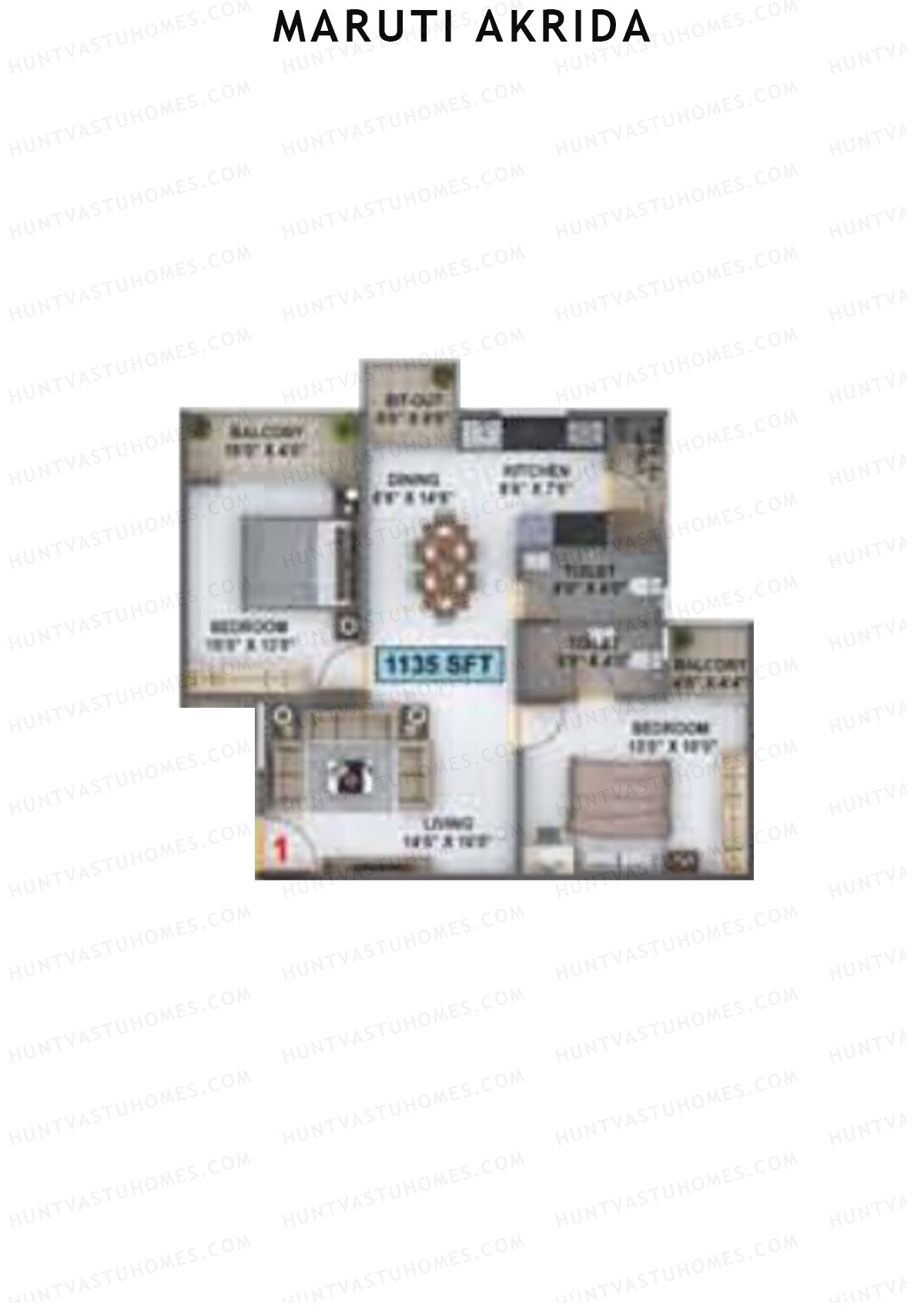 Maruti Akrida Block A Unit 1 Floor Plan