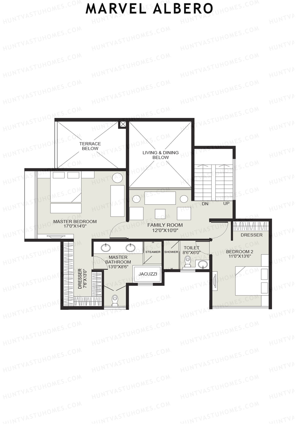 Marvel Albero Tower A Unit 1 Type (Penthouse) Floor Plan