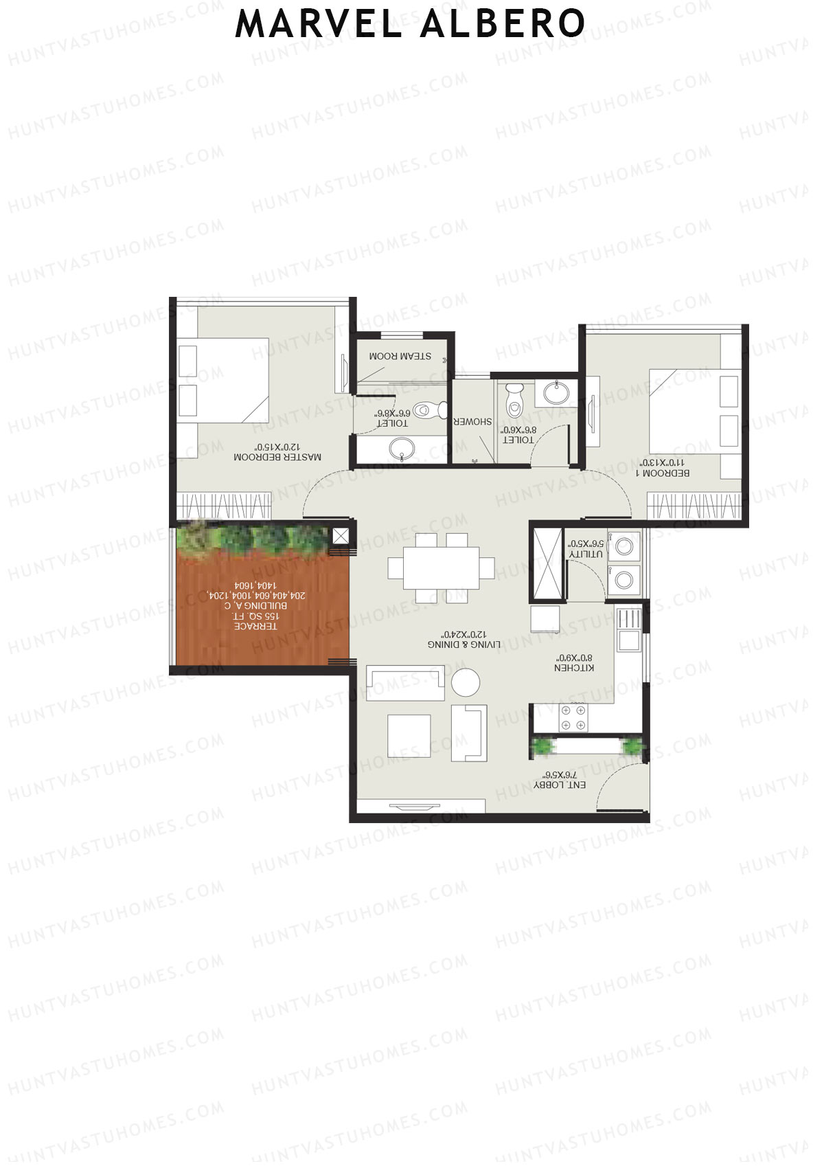 Marvel Albero Tower A Unit 2 Floor Plan