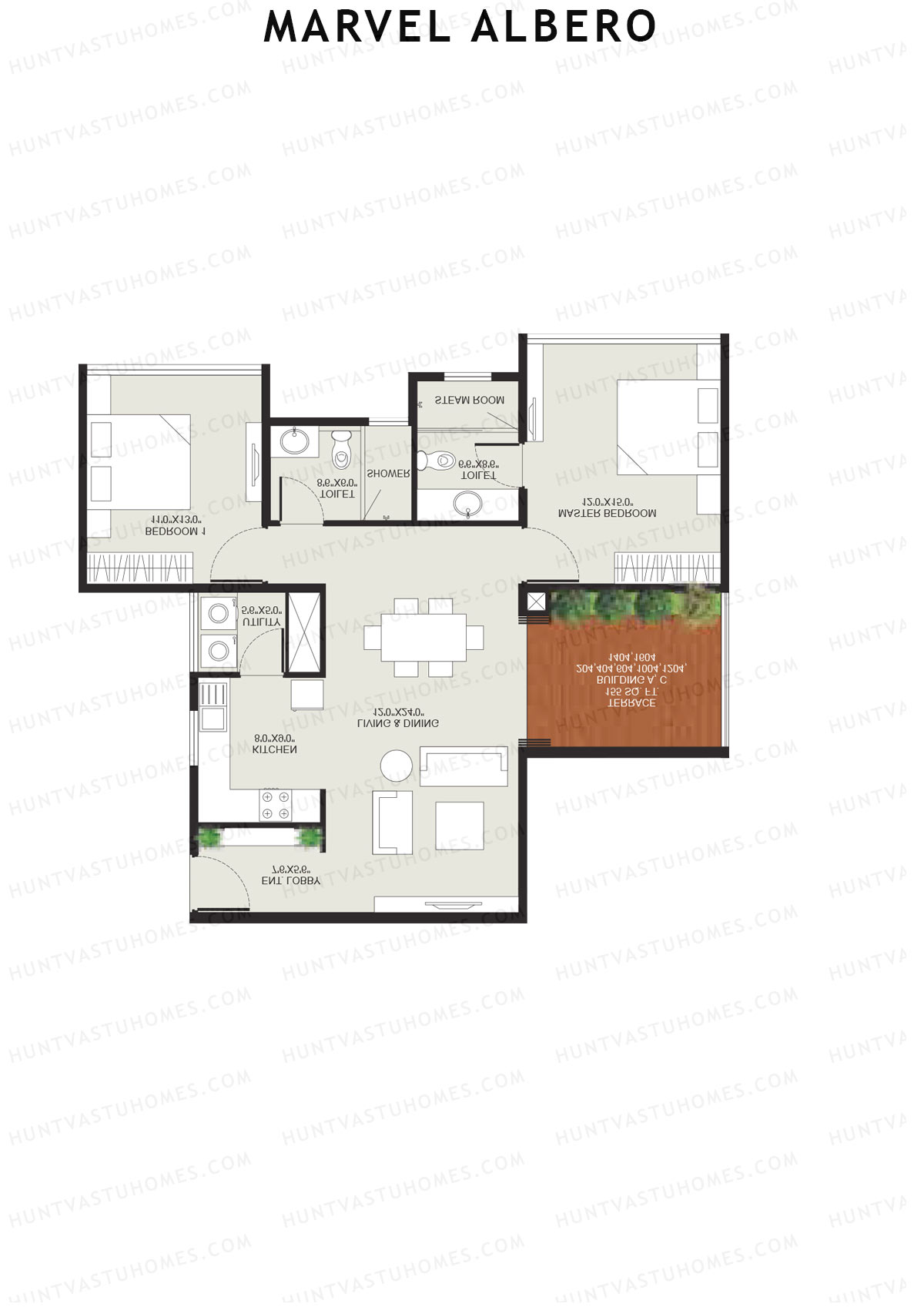 Marvel Albero Tower B Unit 1 Floor Plan