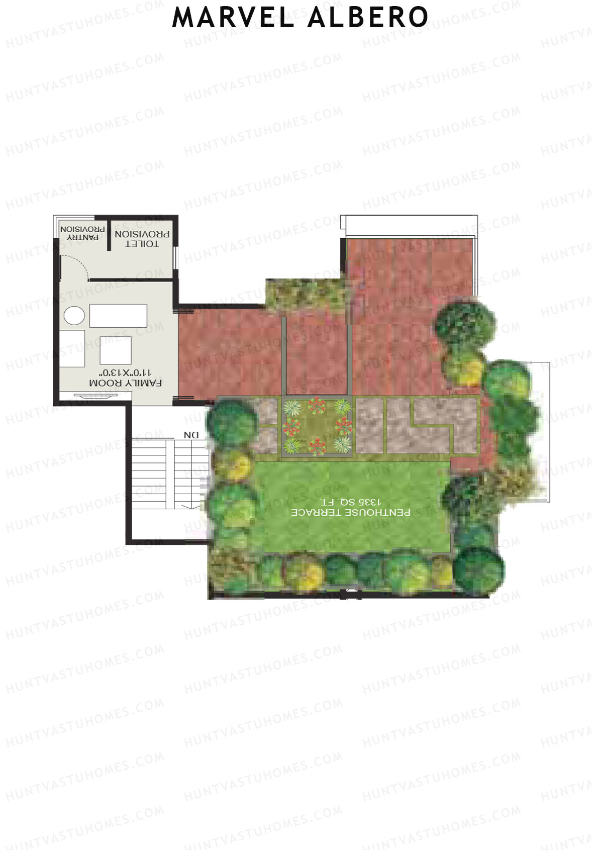 Marvel Albero Tower B Unit 1 Type (Penthouse) Floor Plan