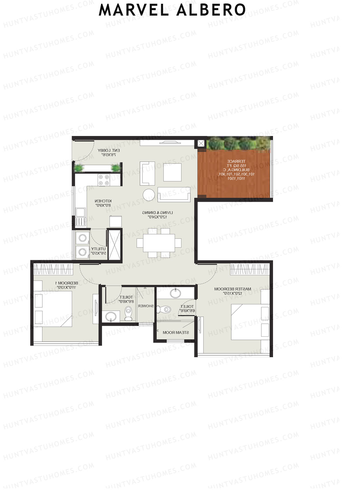Marvel Albero Tower B Unit 2 Floor Plan