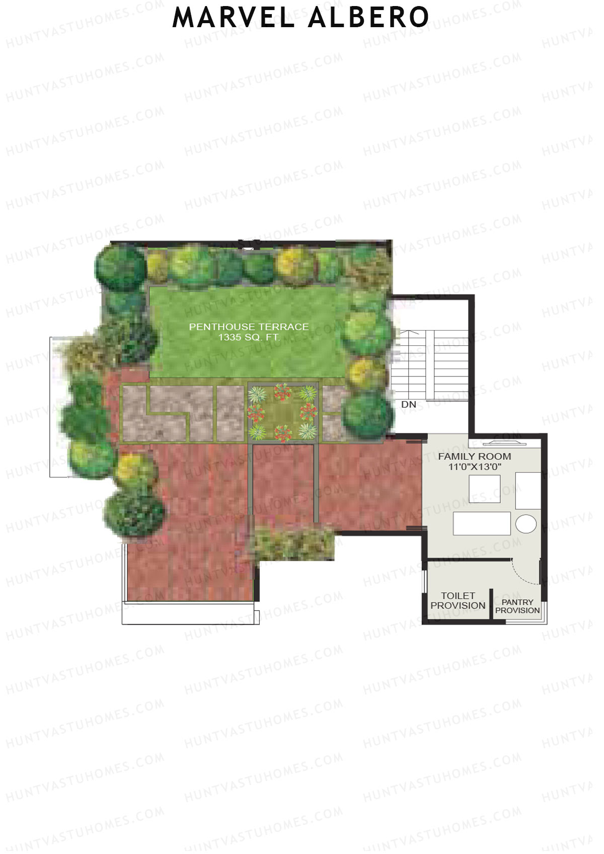Marvel Albero Tower C Unit 1 TYPE PH FL1(Penthouse) Floor Plan