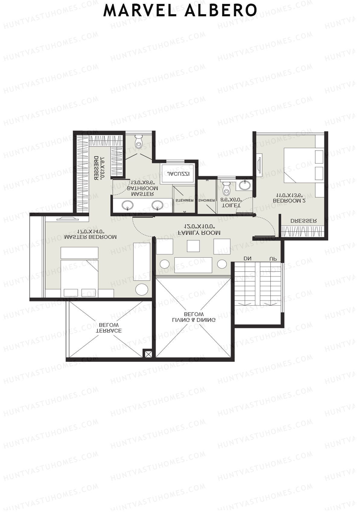 Marvel Albero Tower C Unit 2 Type (Penthouse) Floor Plan