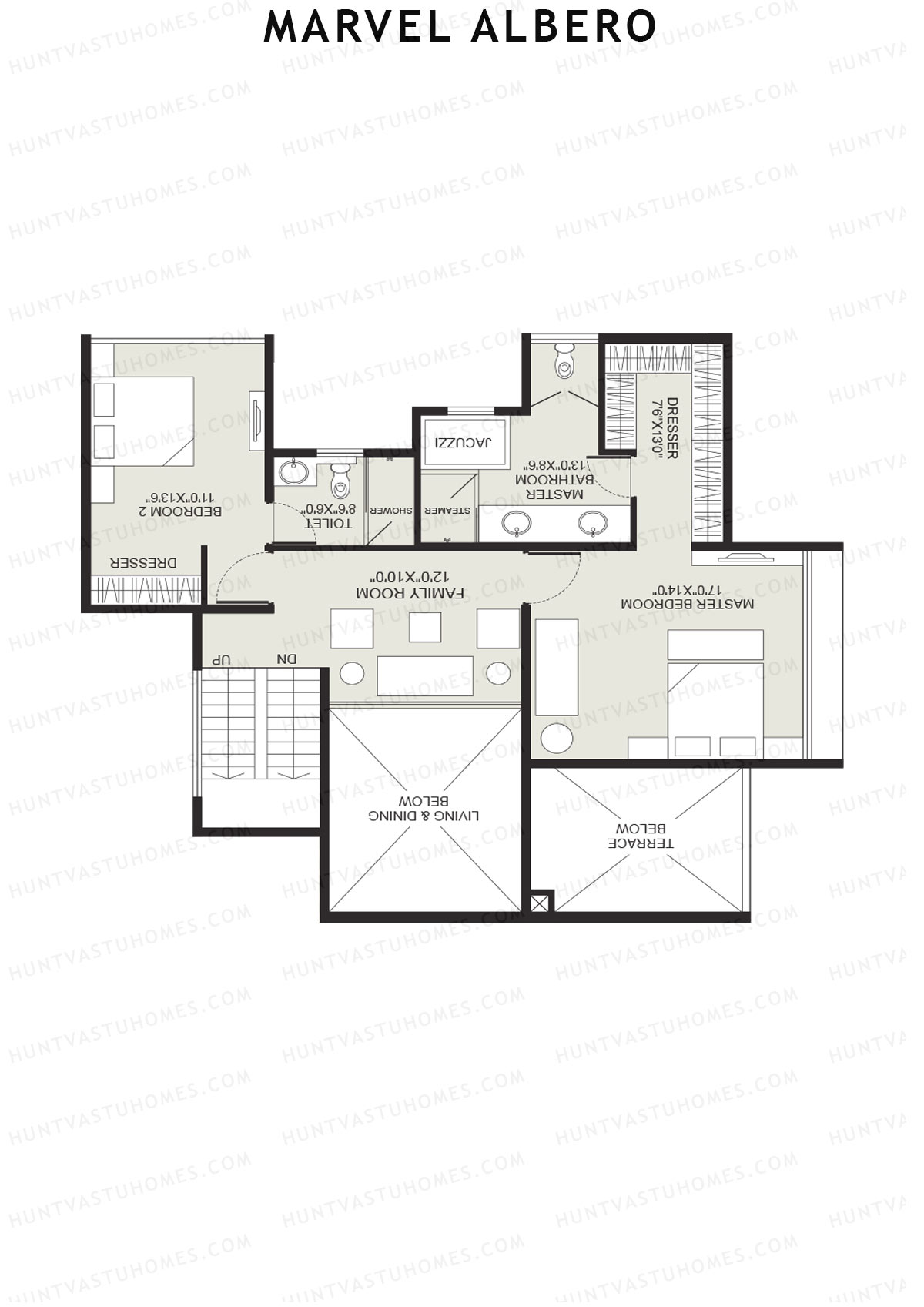 Marvel Albero Tower C Unit 3 Type (Penthouse) Floor Plan