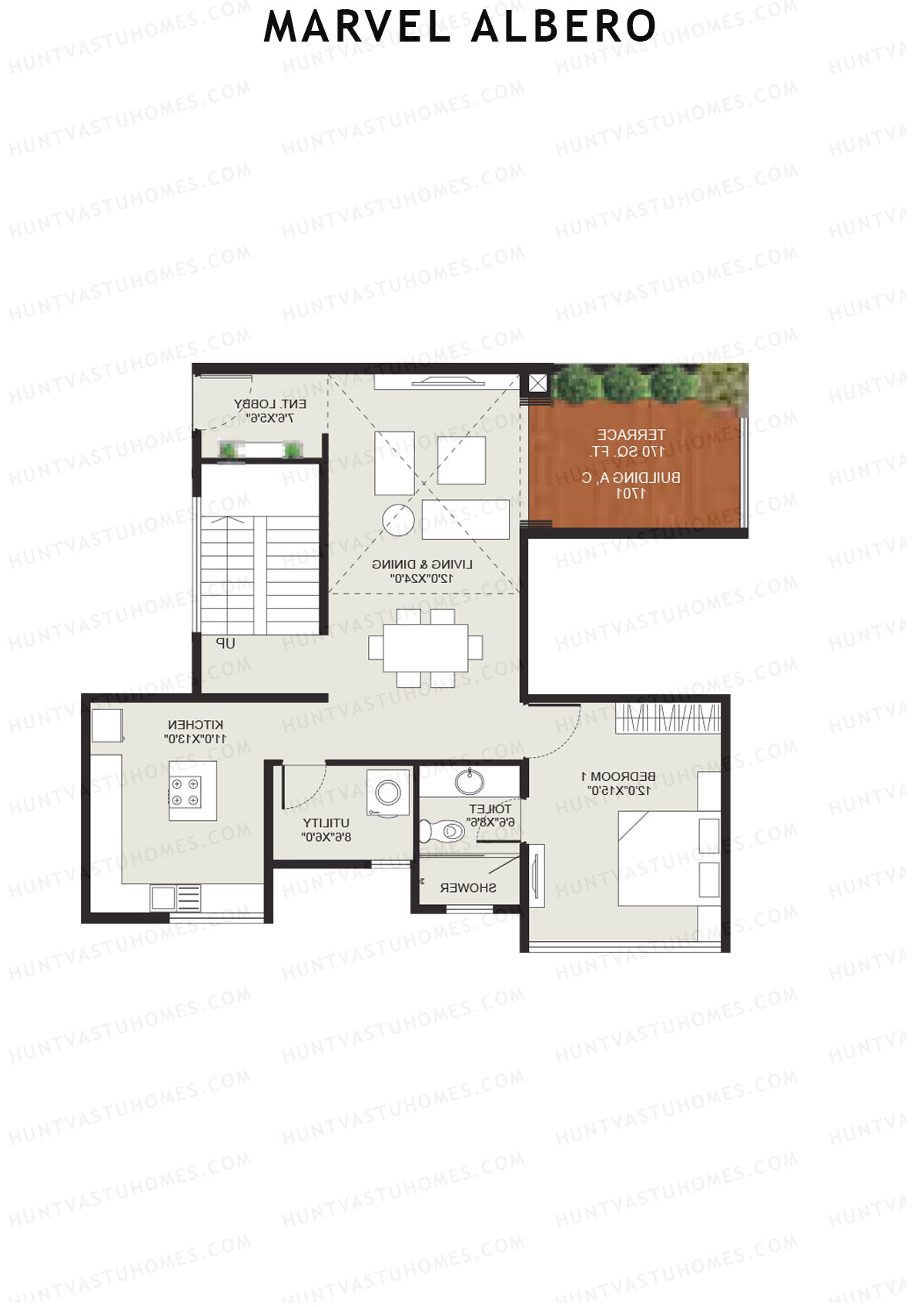 Marvel Albero Tower C Unit 4 Type (Penthouse) Floor Plan