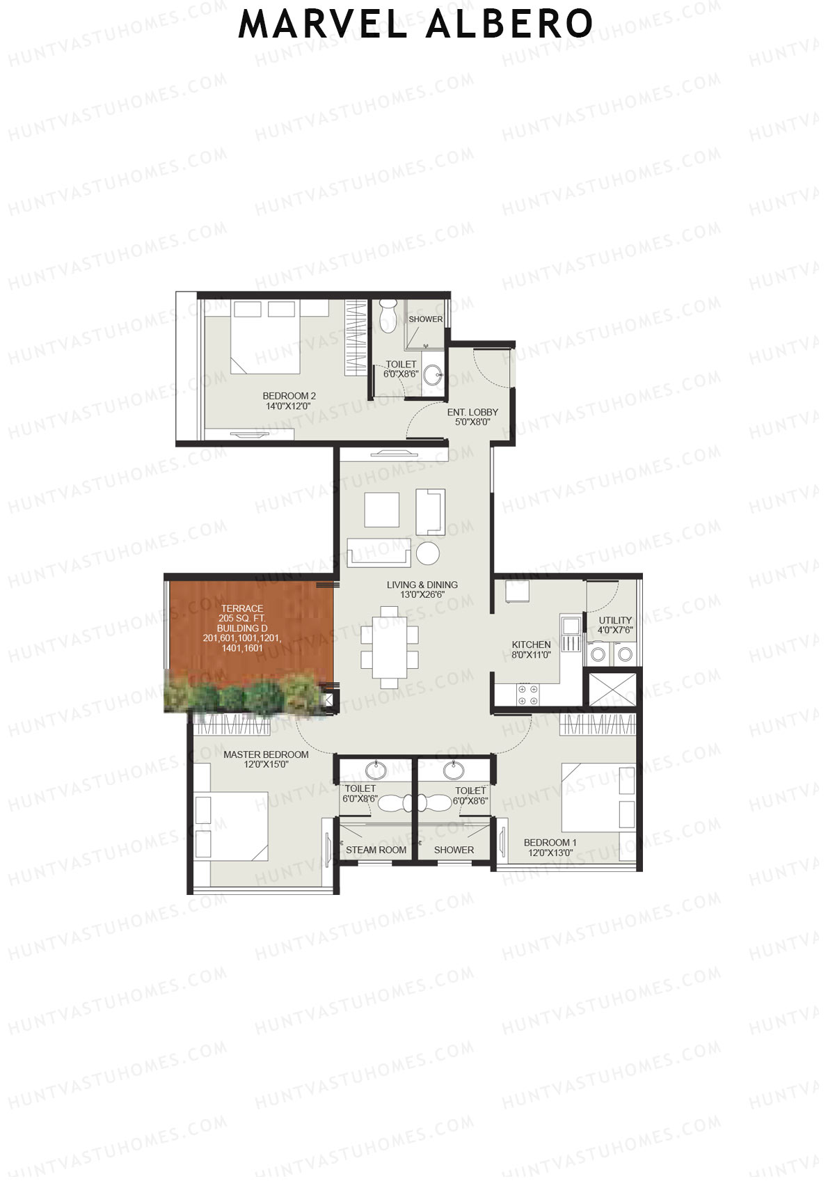 Marvel Albero Tower D Unit 1 Floor Plan