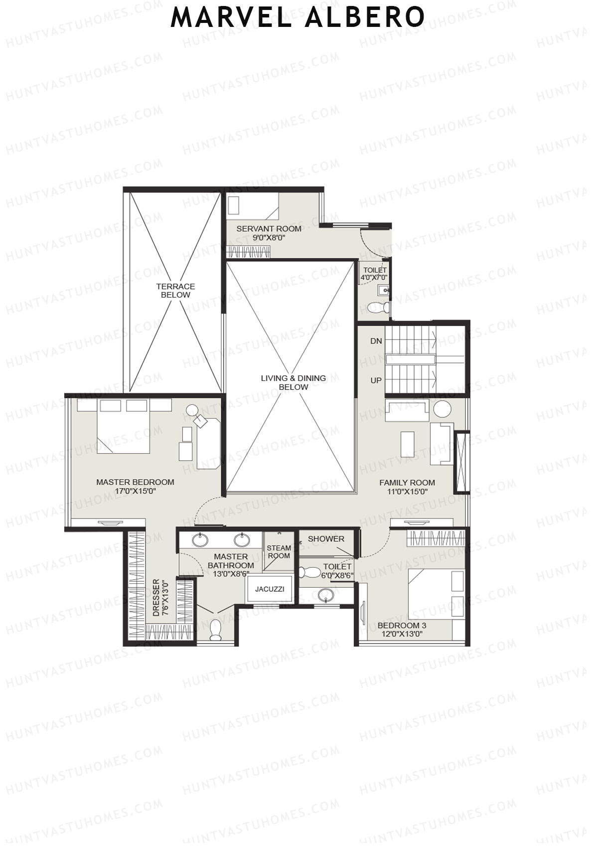 Marvel Albero Tower D Unit 1 Type (Penthouse) Floor Plan