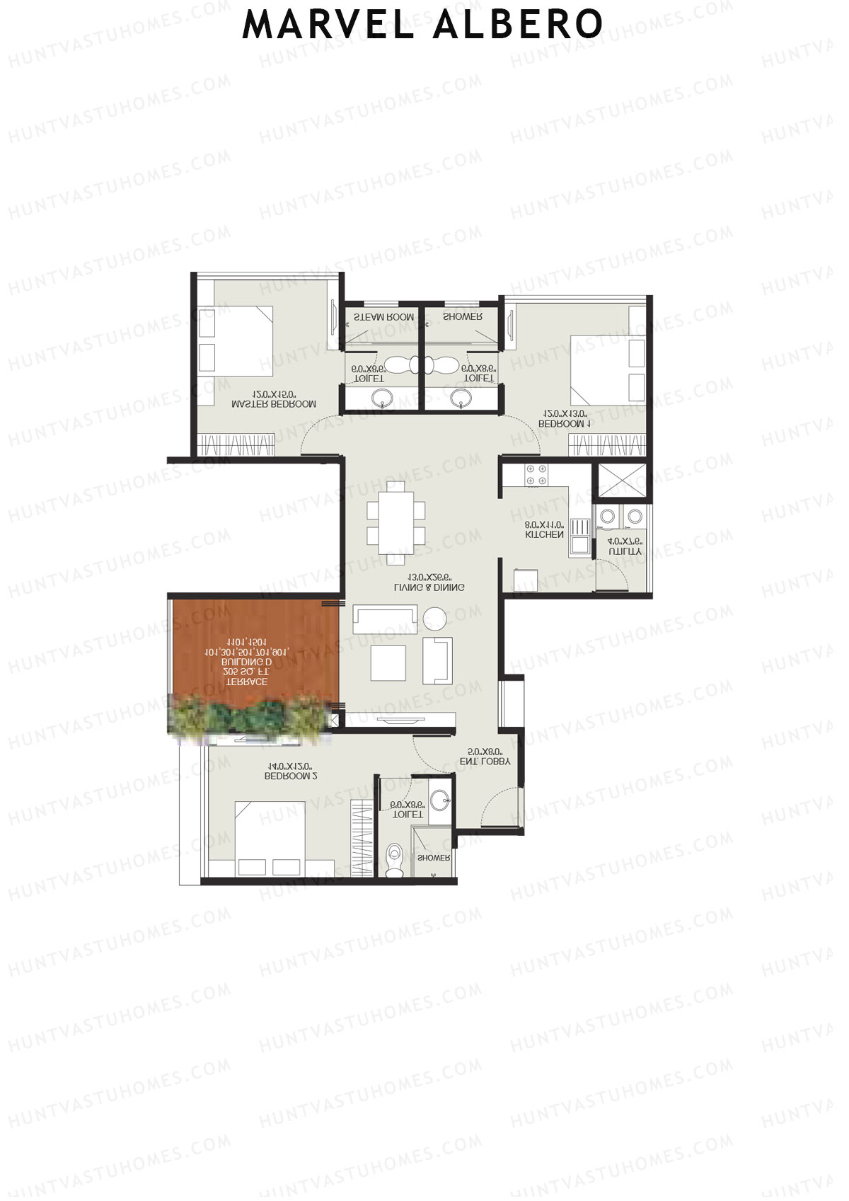 Marvel Albero Tower D Unit 2 Floor Plan
