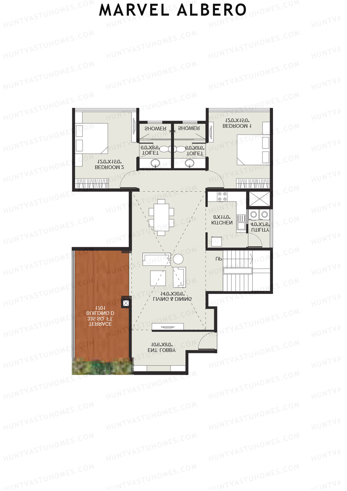 Marvel Albero Tower D Unit 2 Type (Penthouse) Floor Plan