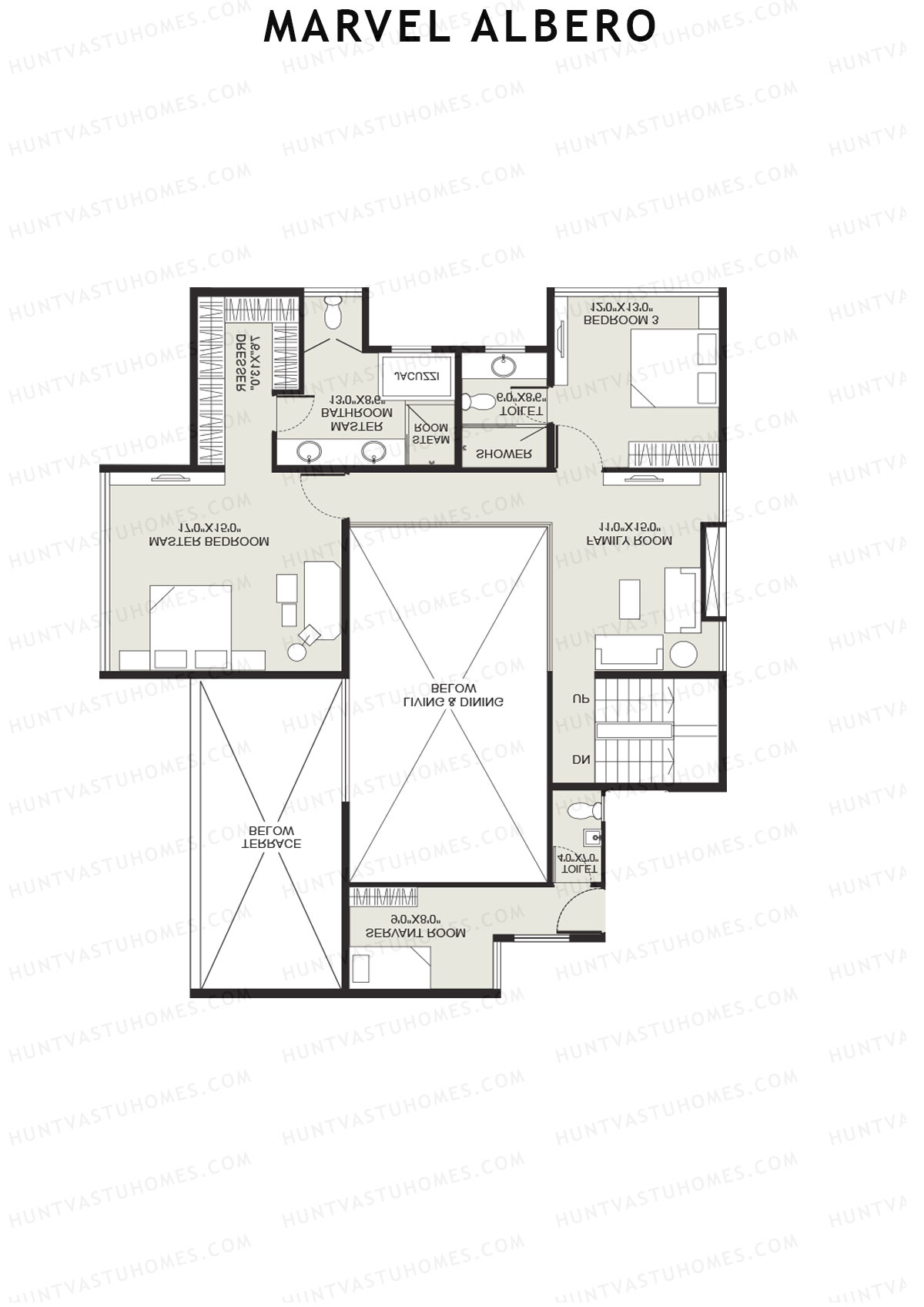 Marvel Albero Tower D Unit 2 Type (Penthouse) Floor Plan