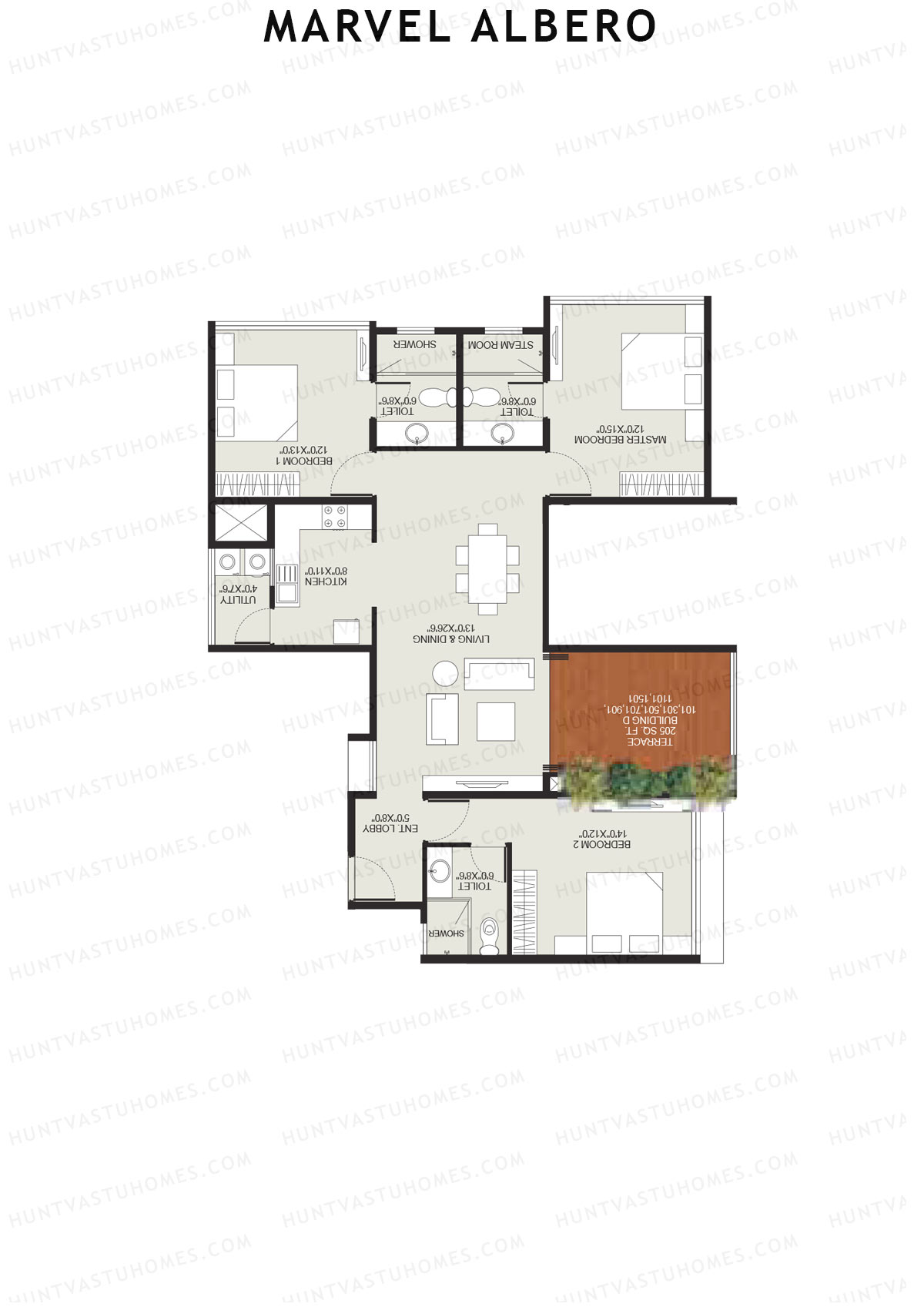 Marvel Albero Tower D Unit 3 Floor Plan