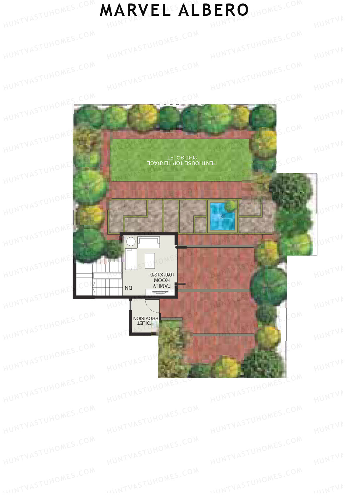 Marvel Albero Tower D Unit 3 Type (Penthouse) Floor Plan