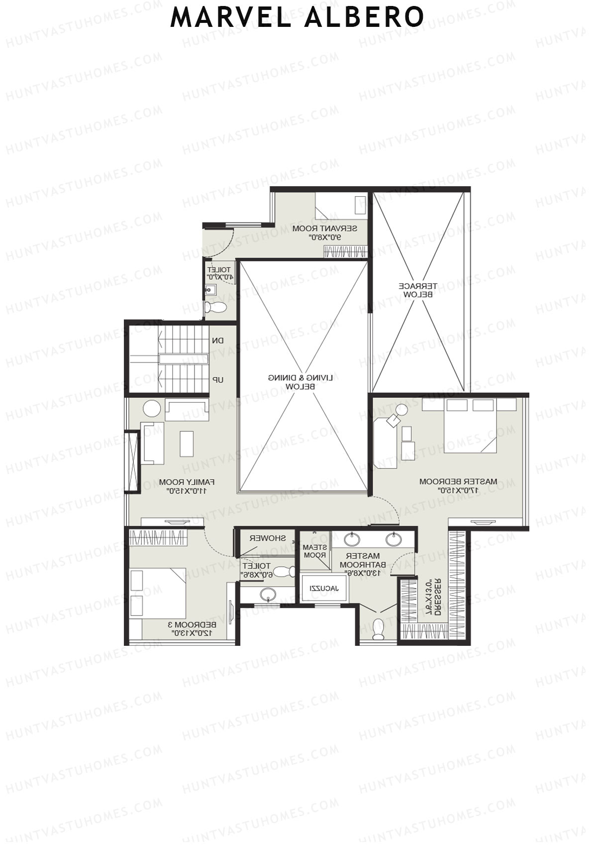 Marvel Albero Tower D Unit 4 Type (Penthouse) Floor Plan