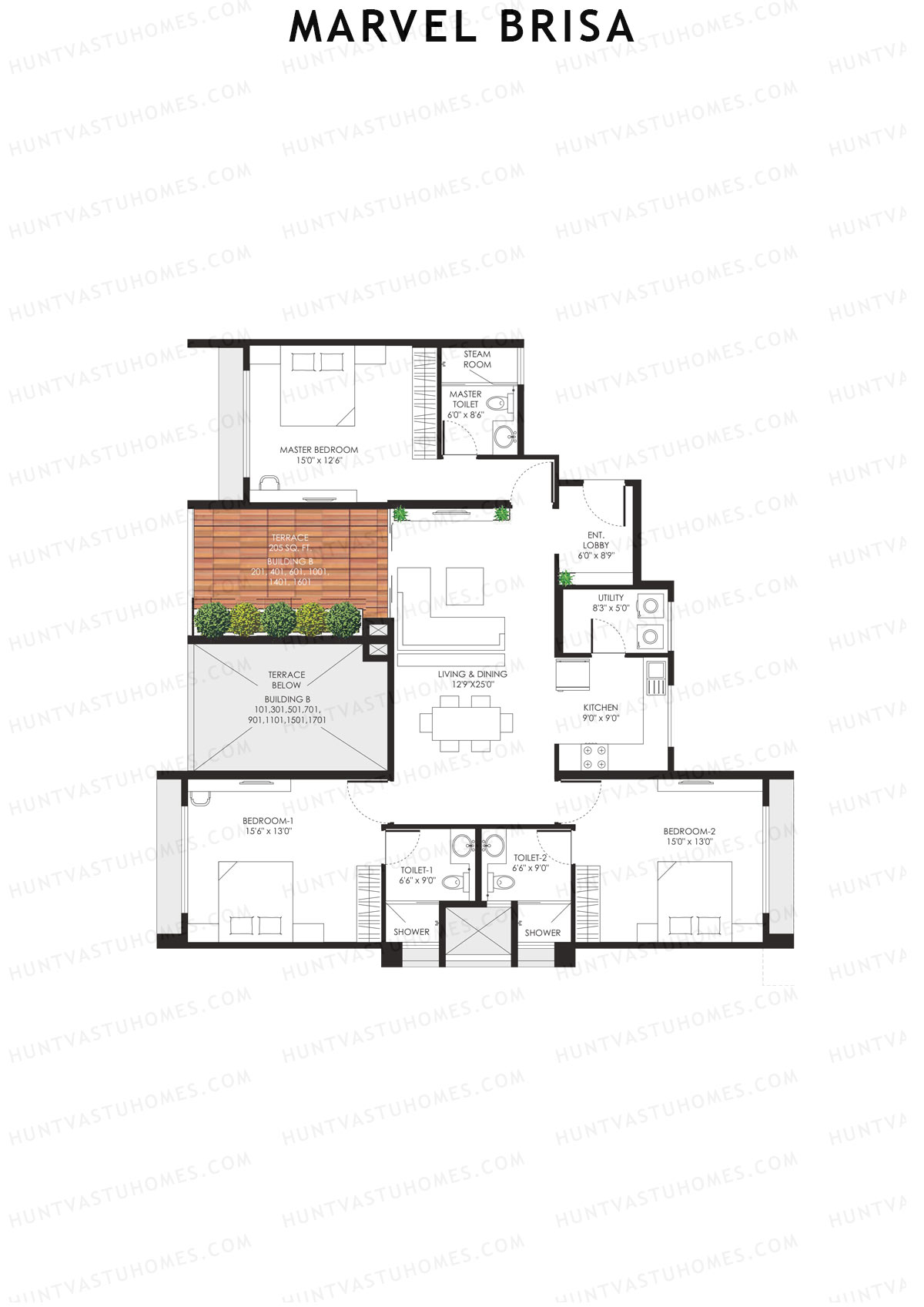 Marvel Brisa Tower B Unit 1 Floor Plan