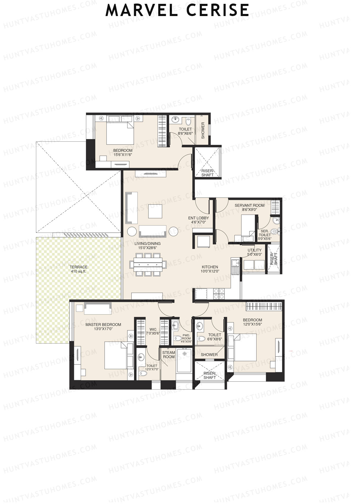Marvel Cerise Tower B Unit 1 Floor Plan