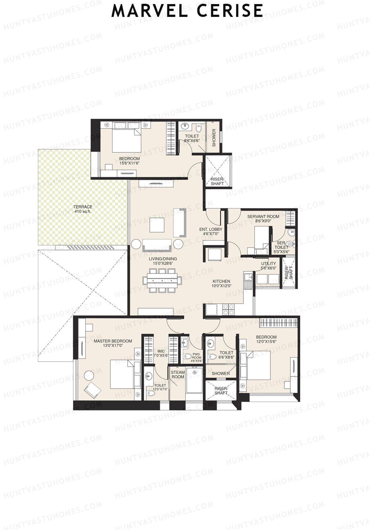 Marvel Cerise Tower B Unit 1 Floor Plan