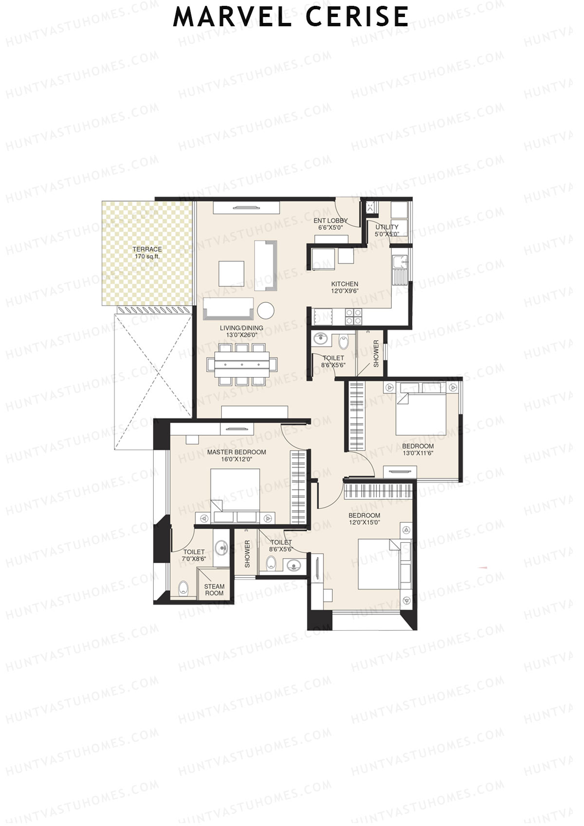 Marvel Cerise Tower C Unit 1 Floor Plan