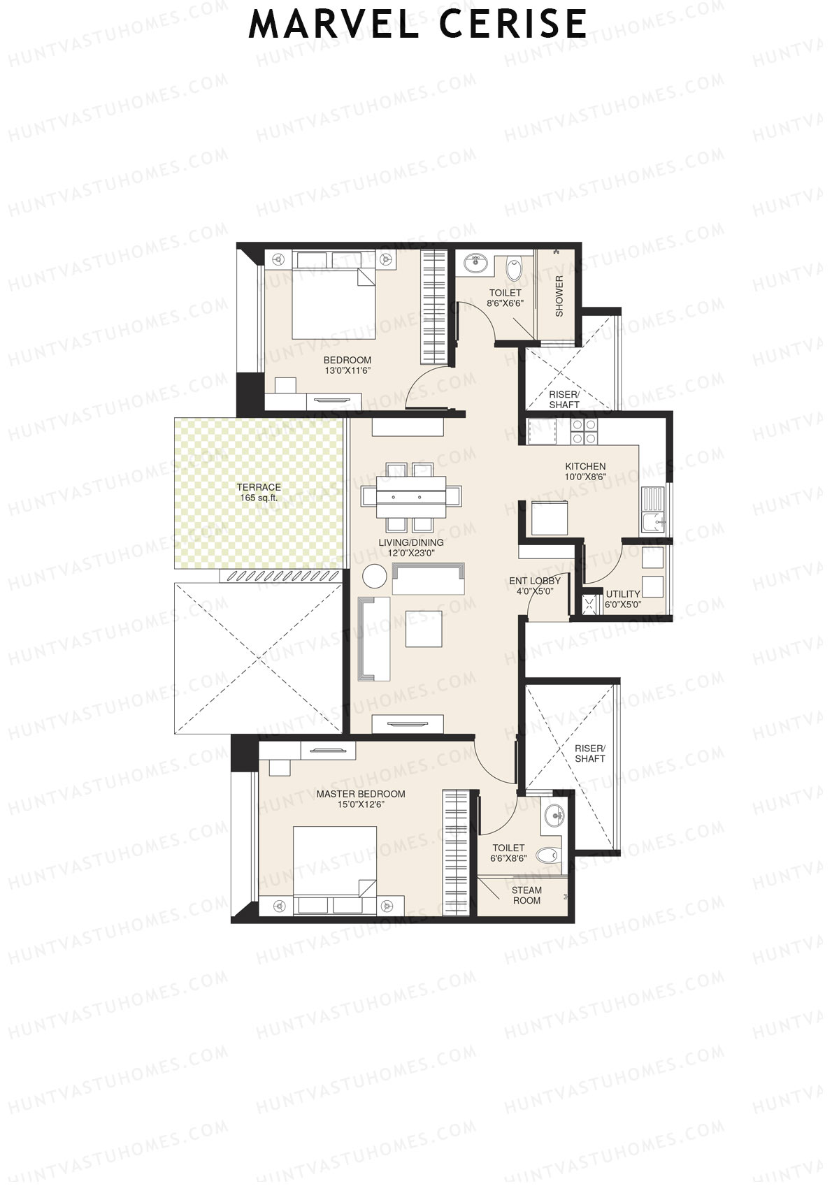 Marvel Cerise Tower C Unit 2 Floor Plan