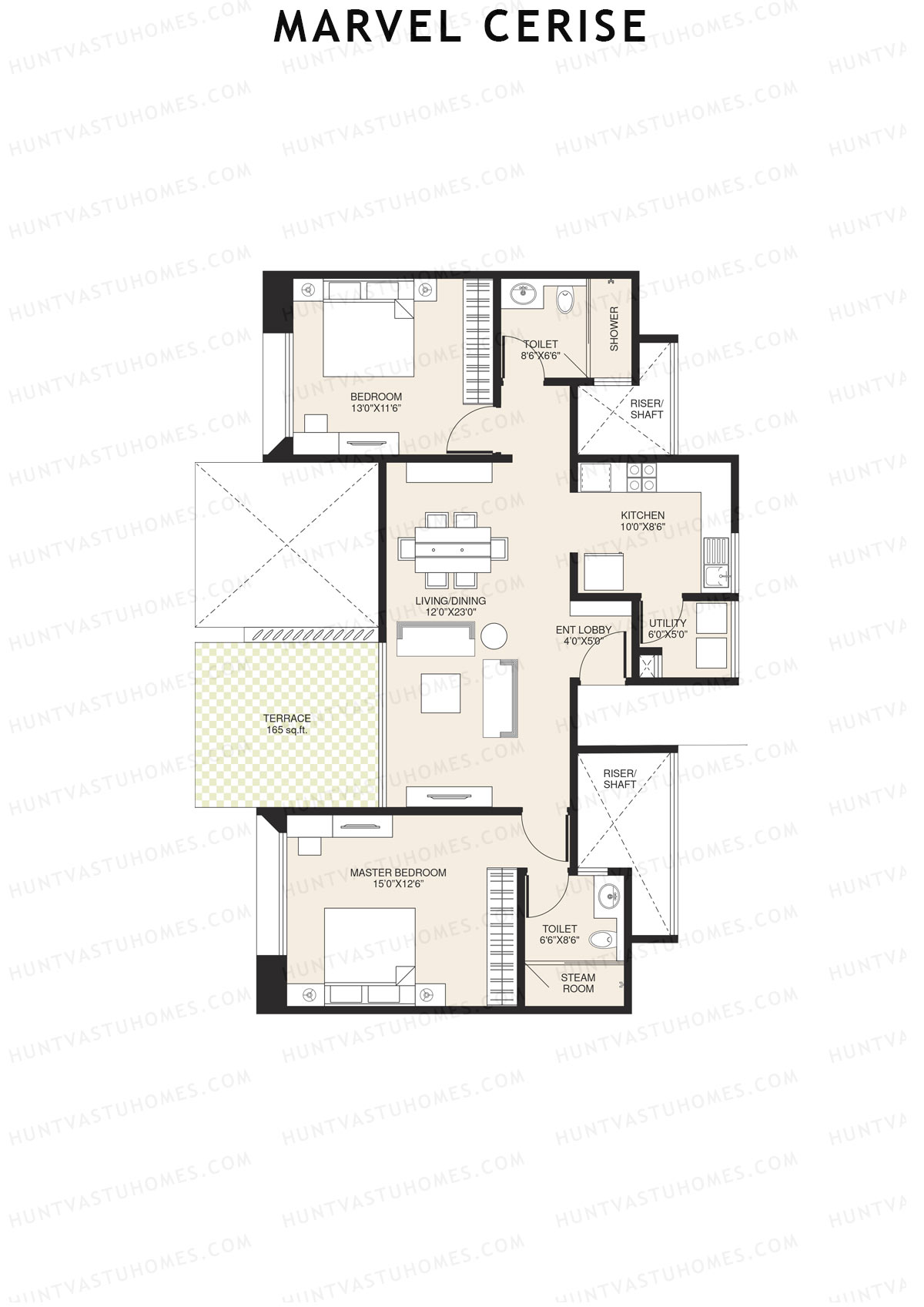 Marvel Cerise Tower C Unit 2 Floor Plan