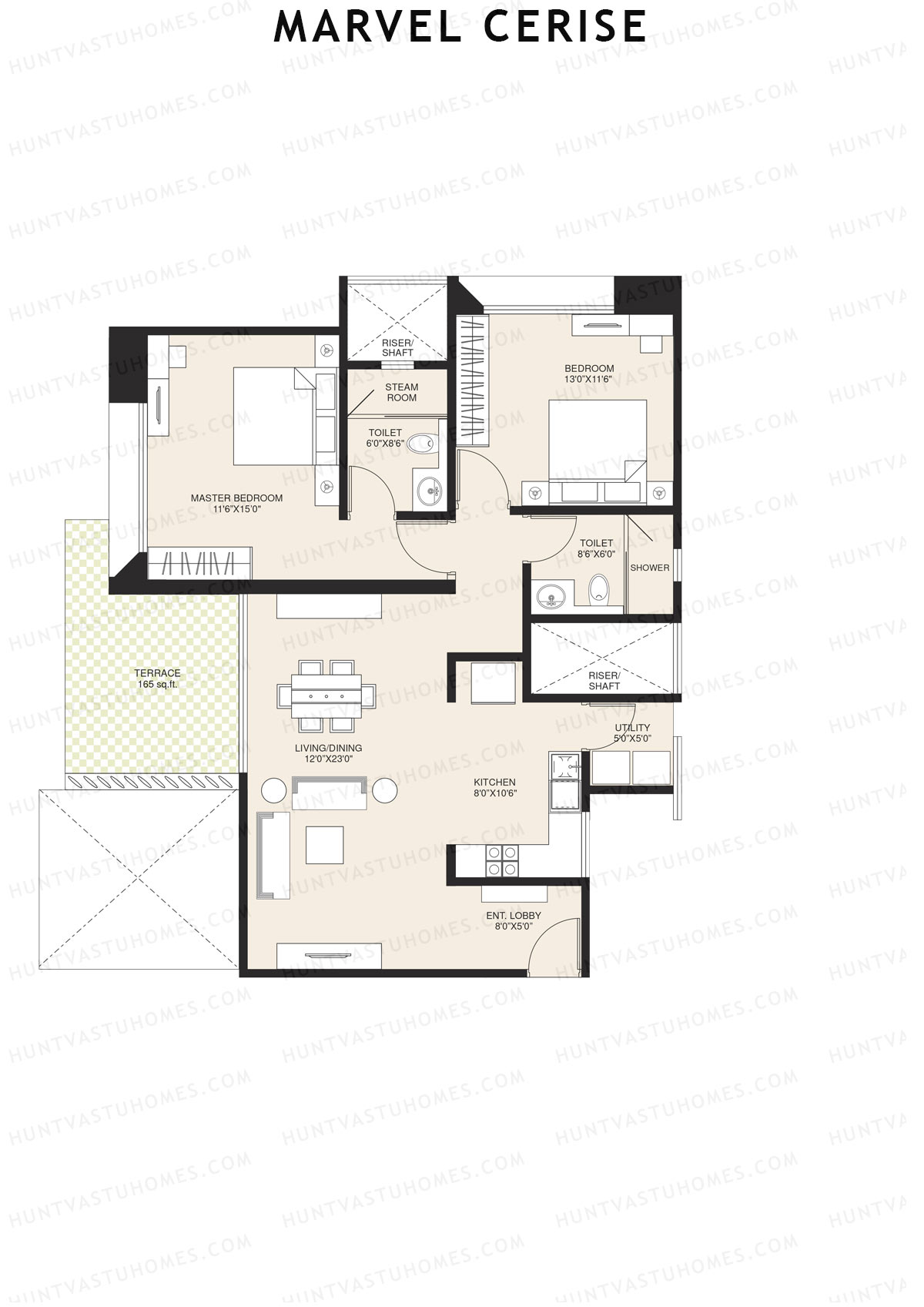 Marvel Cerise Tower C Unit 3 Floor Plan