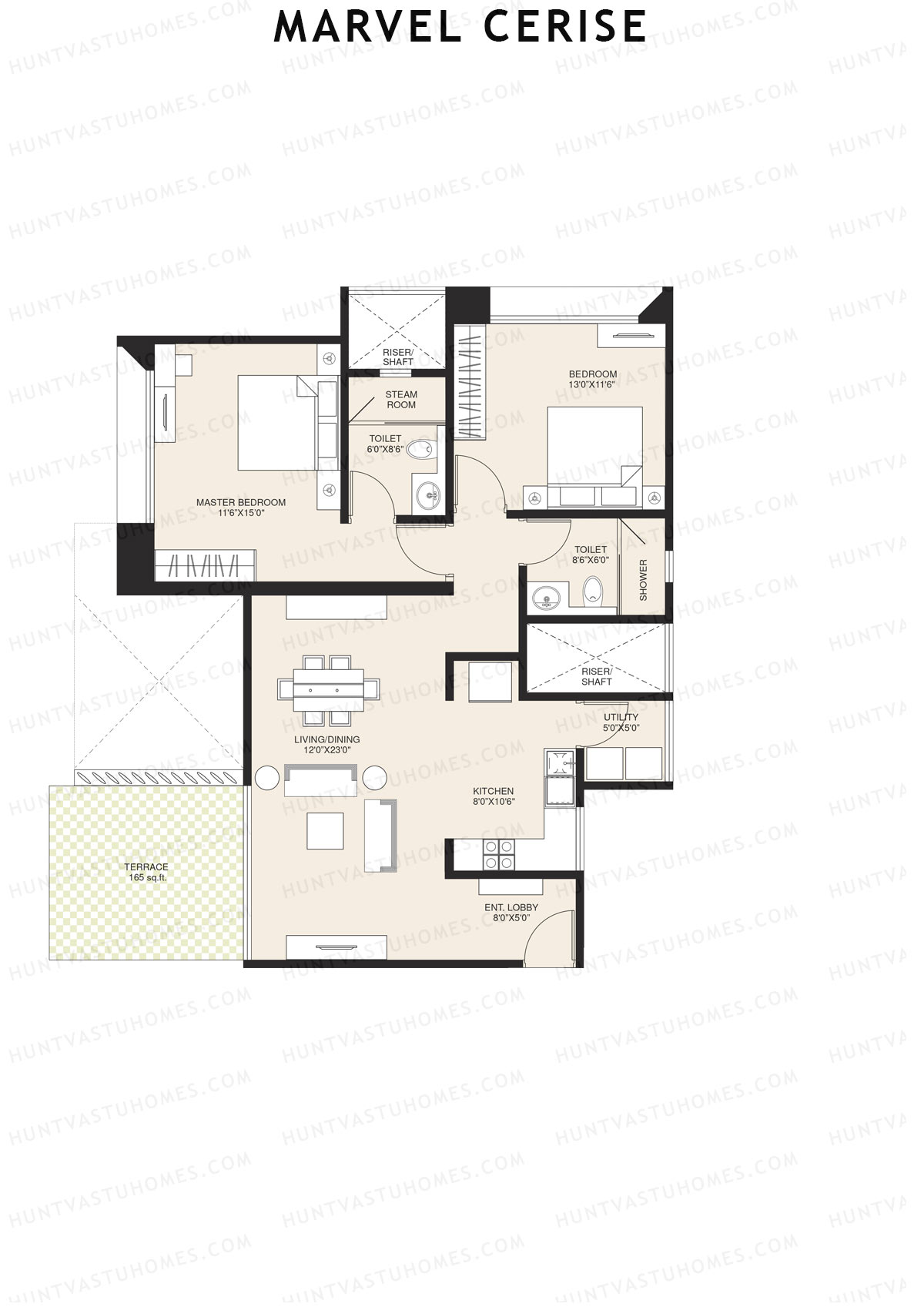 Marvel Cerise Tower C Unit 3 Floor Plan