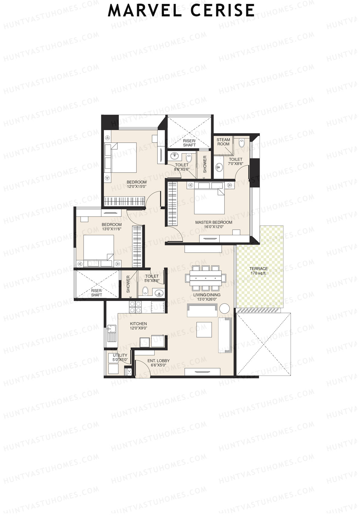 Marvel Cerise Tower C Unit 4 Floor Plan