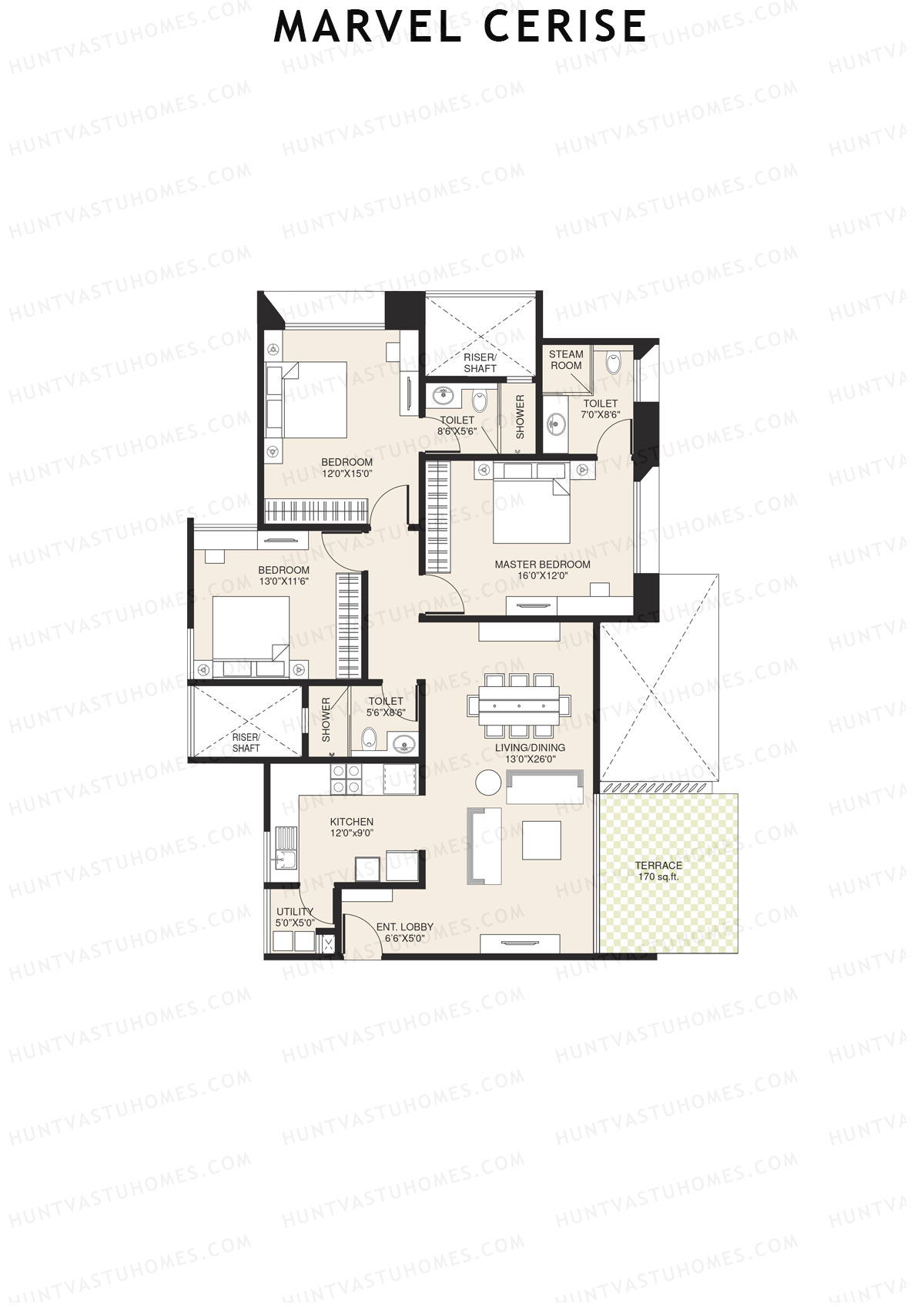 Marvel Cerise Tower C Unit 4 Floor Plan