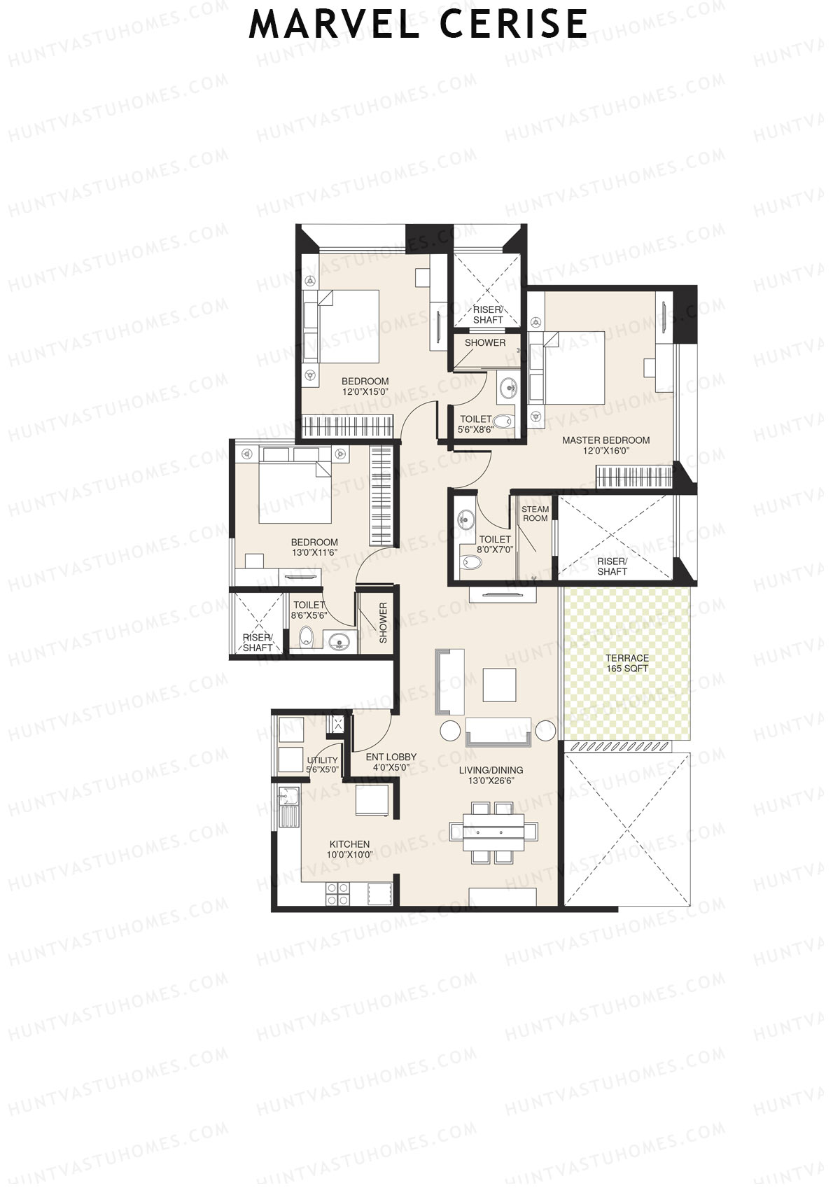 Marvel Cerise Tower D Unit 3 Floor Plan