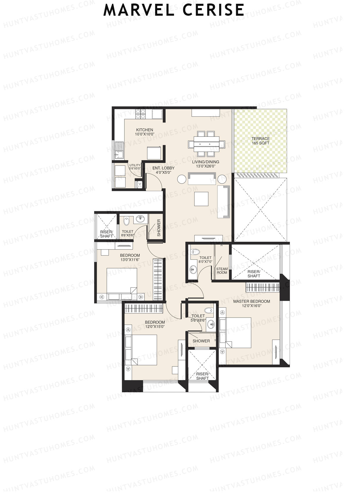 Marvel Cerise Tower D Unit 4 Floor Plan