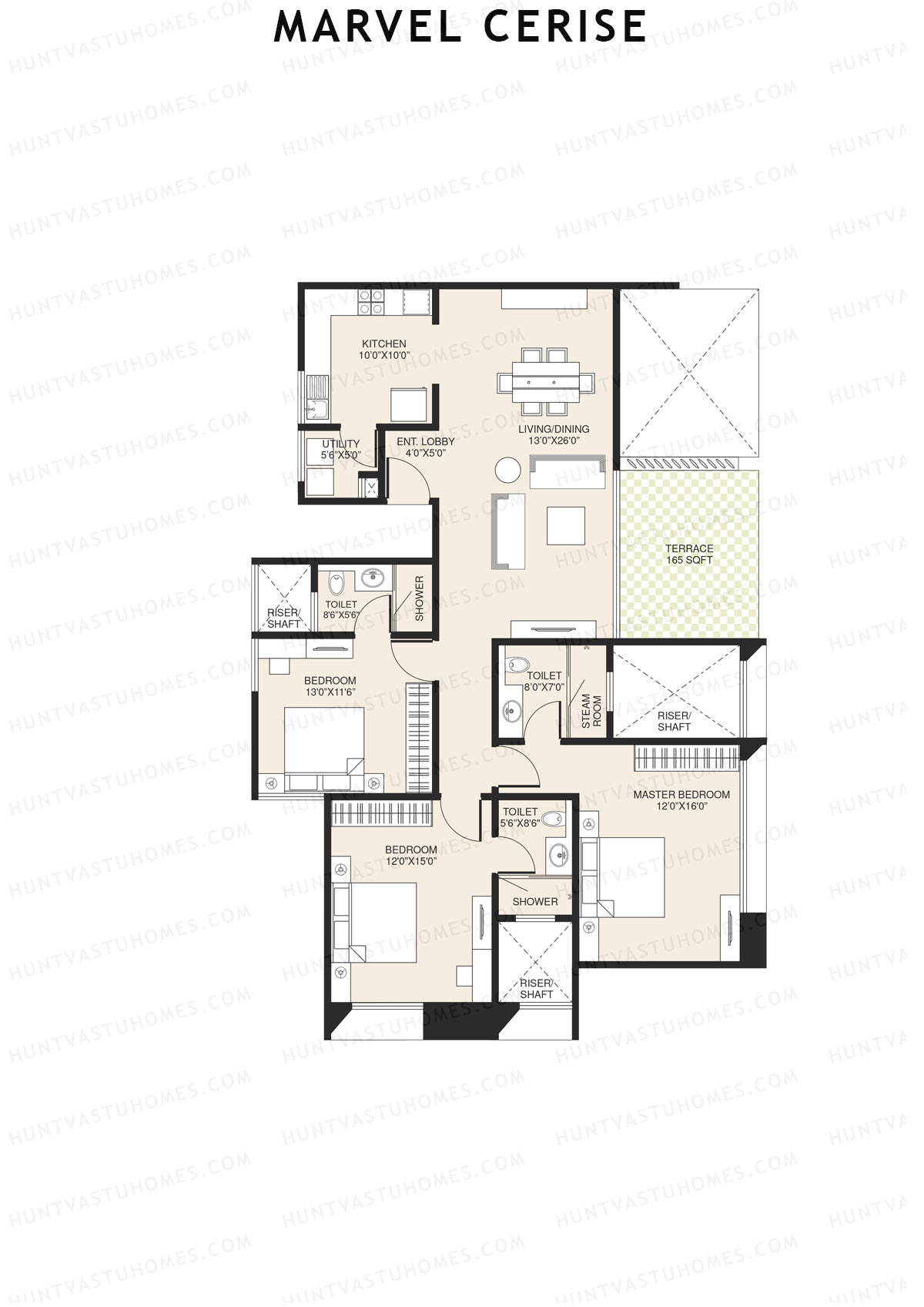 Marvel Cerise Tower D Unit 4 Floor Plan