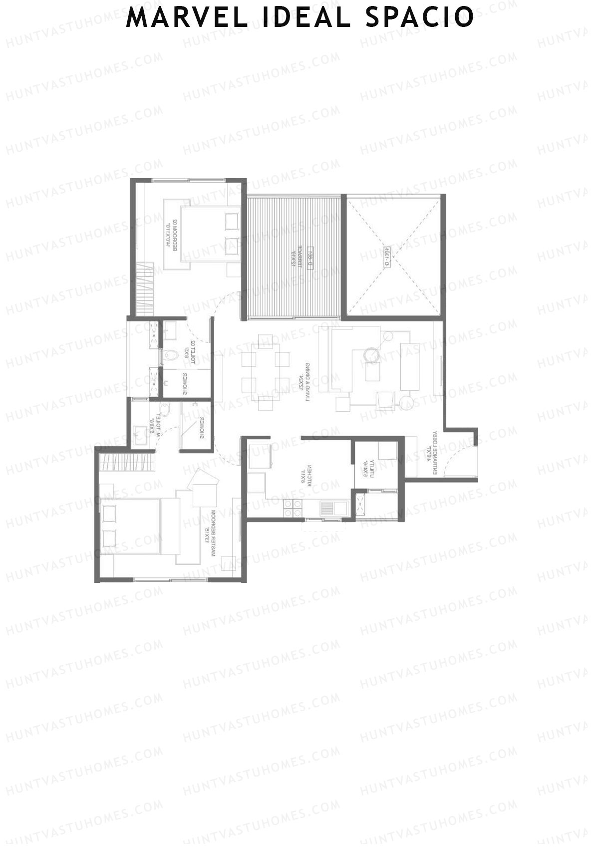 Marvel Ideal Spacio Tower F Unit 1 Floor Plan