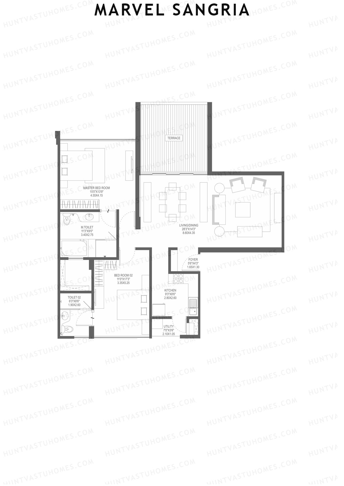 Marvel Sangria Tower A Unit 1 Floor Plan