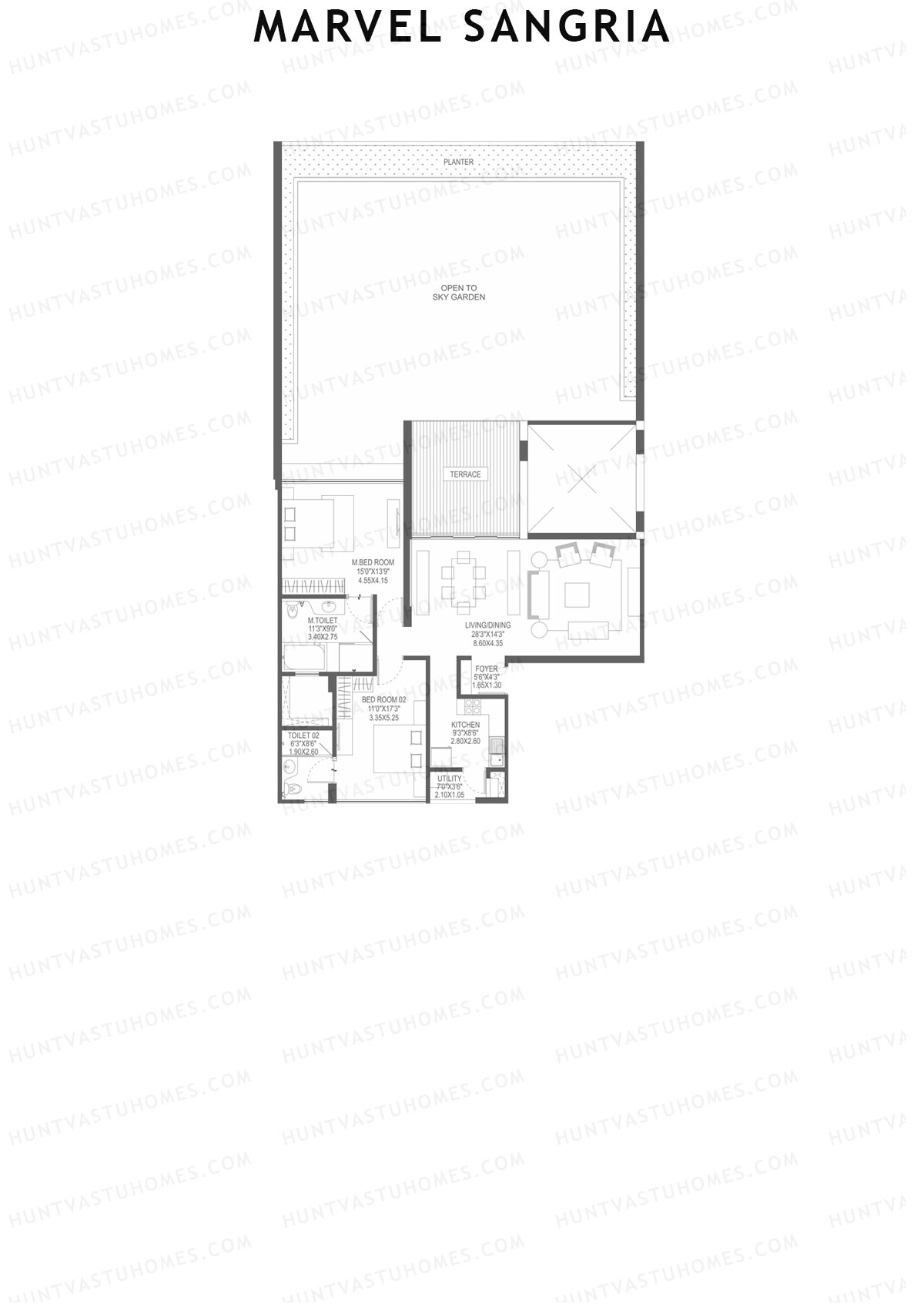 Marvel Sangria Tower A Unit 1 Floor Plan
