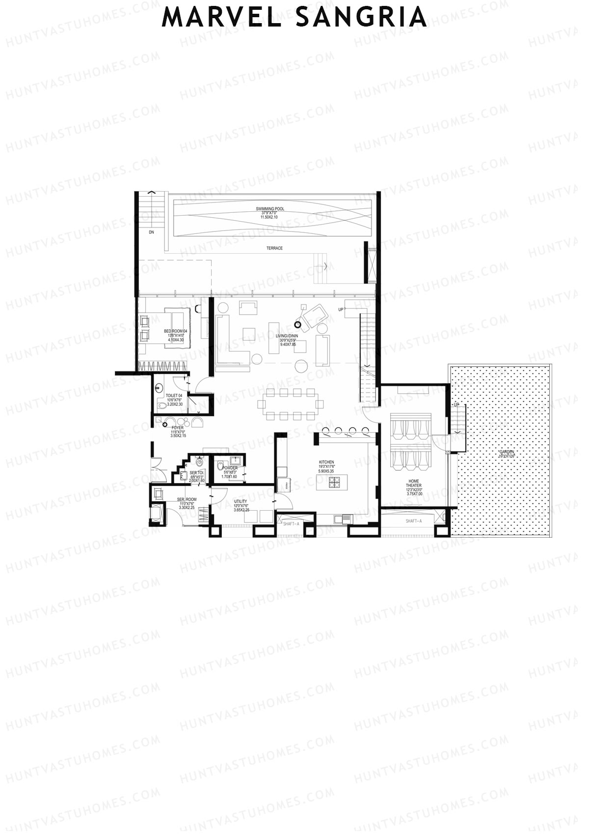 Marvel Sangria Tower D Unit 2 (Duplex) Floor Plan