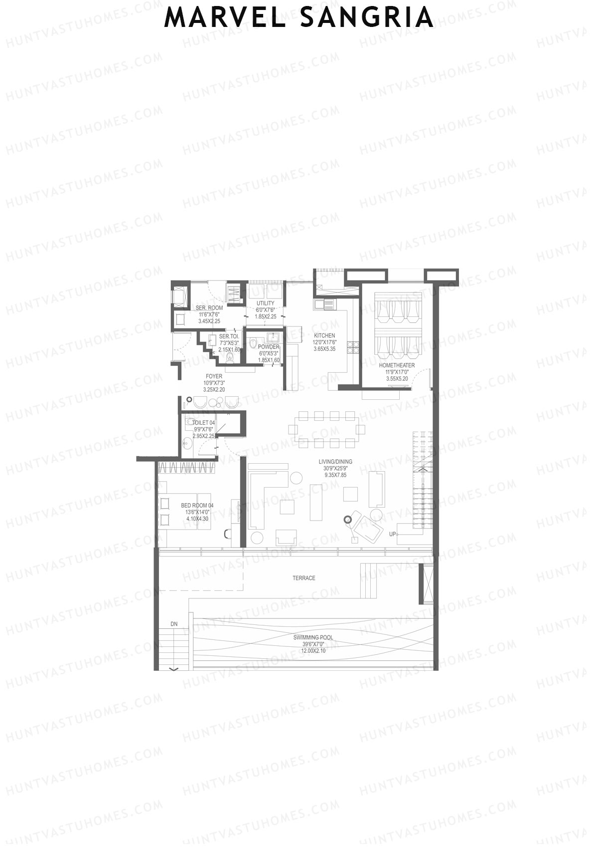 Marvel Sangria Tower G Unit 2 (Duplex) Floor Plan