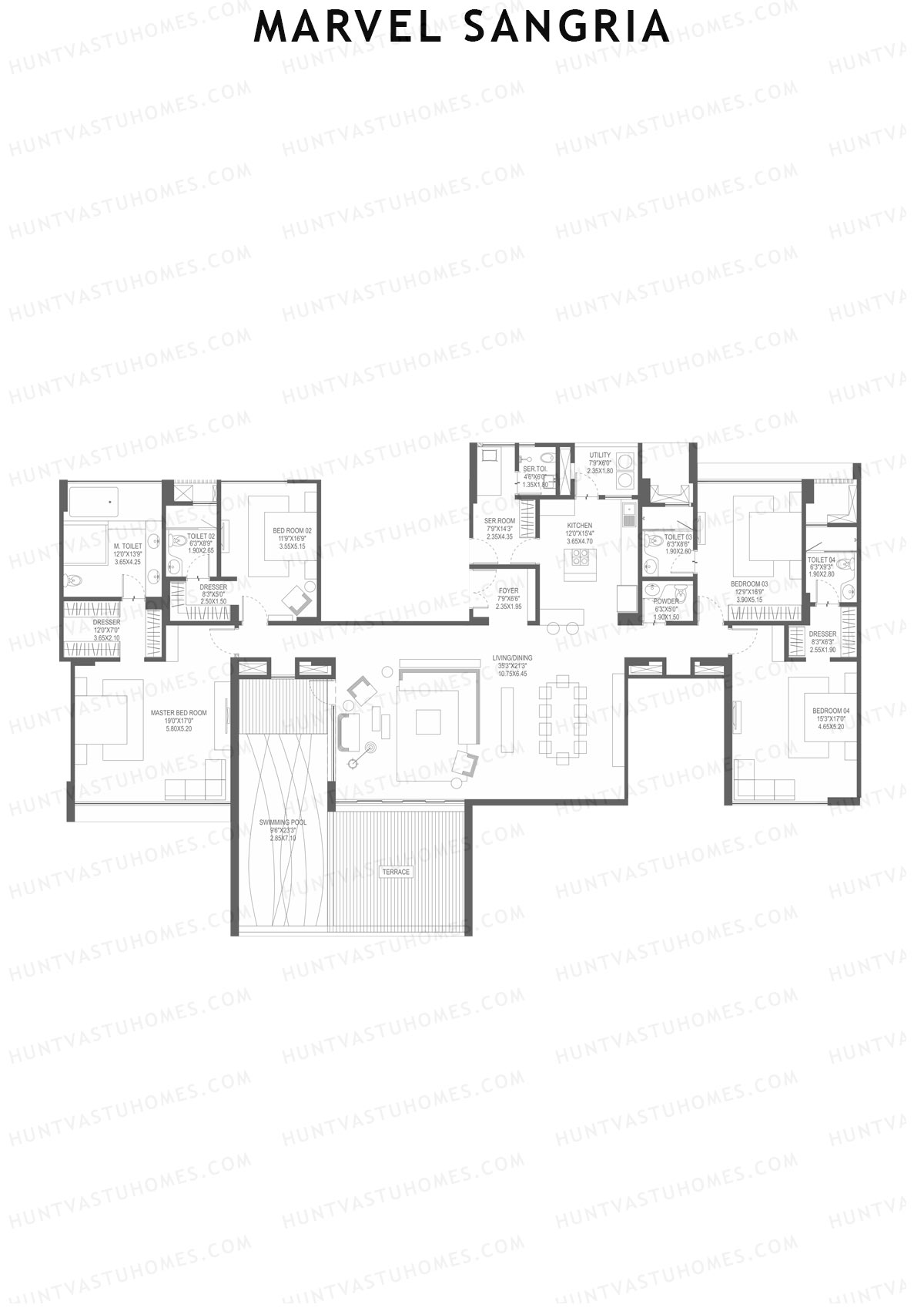 Marvel Sangria Tower K Unit 1 Floor Plan