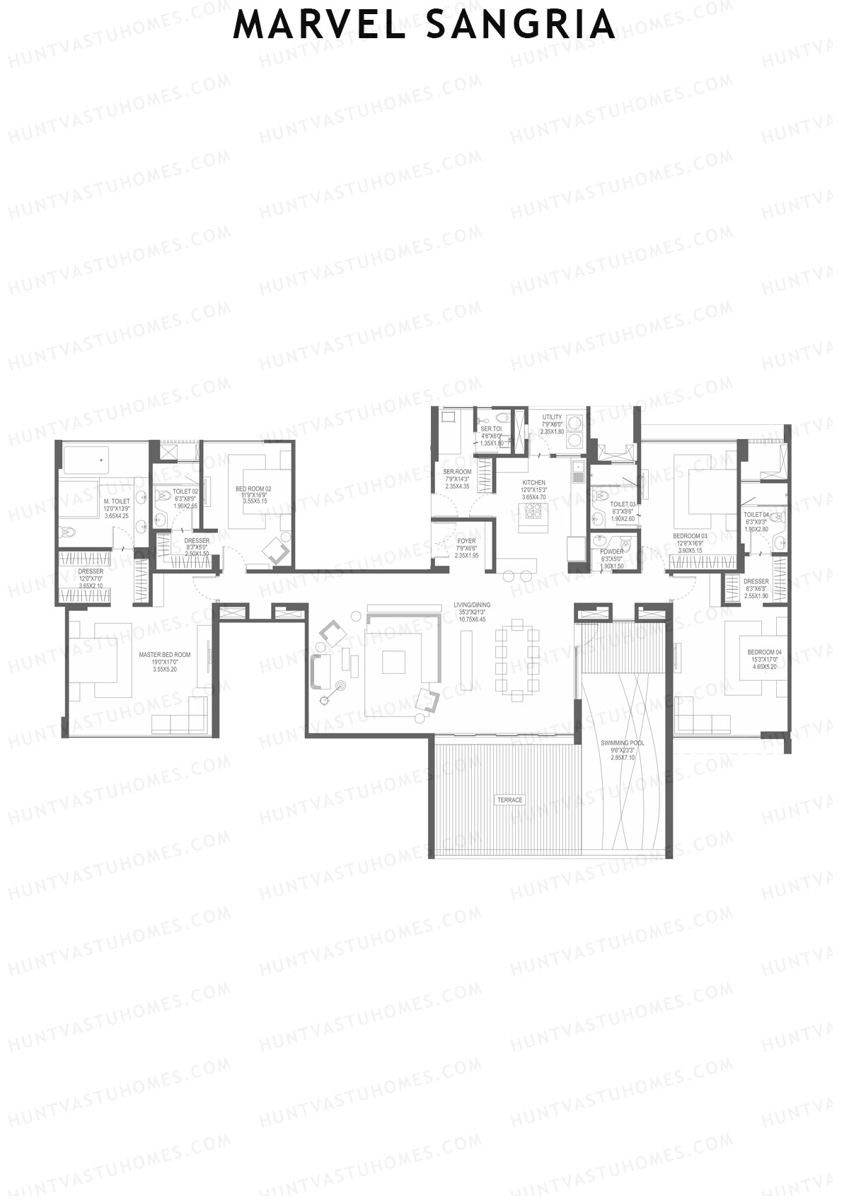 Marvel Sangria Tower K Unit 1 Floor Plan