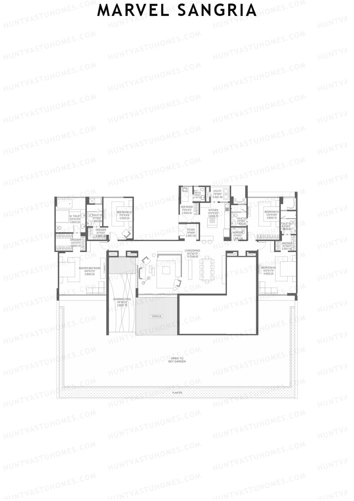 Marvel Sangria Tower K Unit 1 Floor Plan