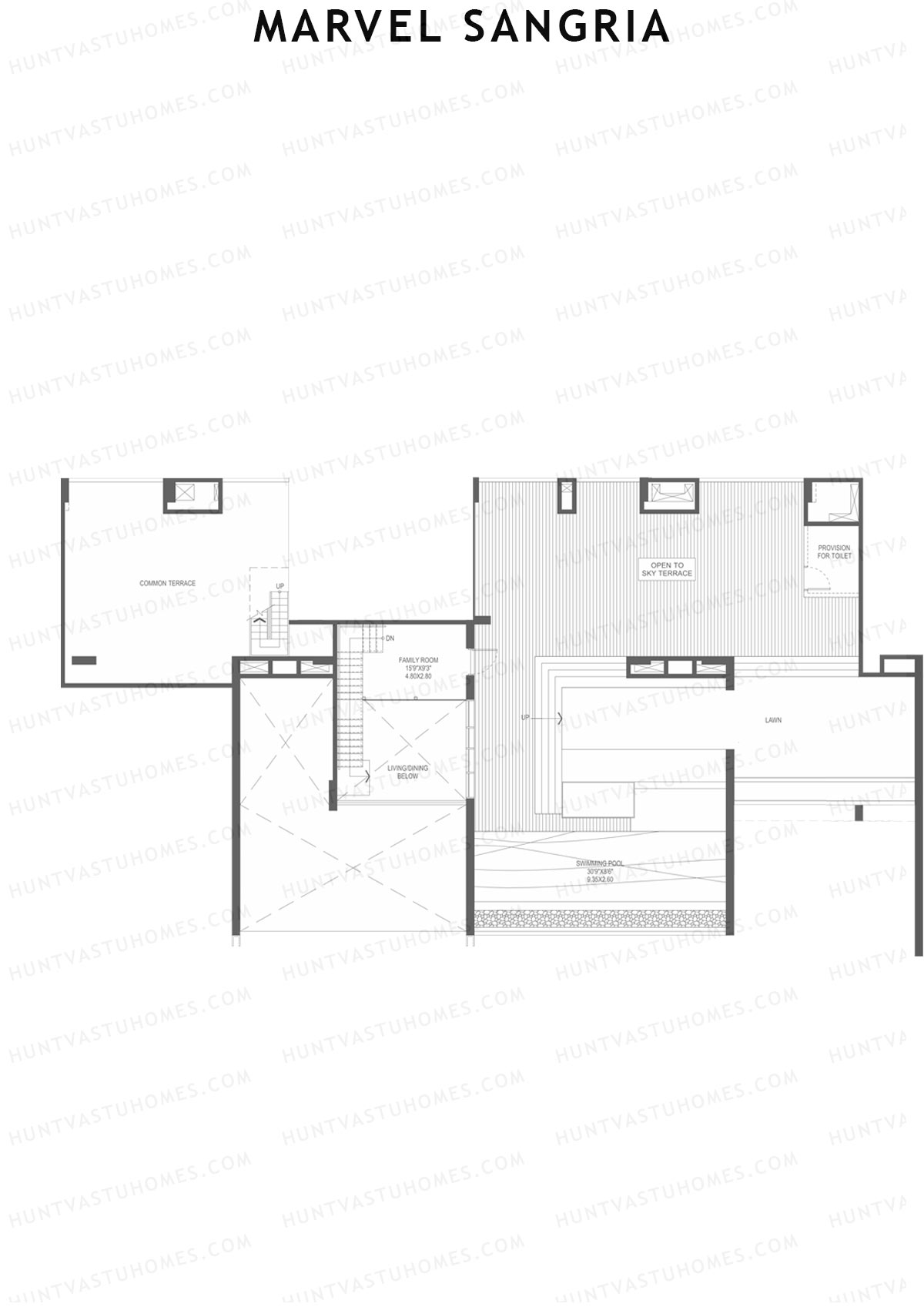 Marvel Sangria Tower K Unit 1 (Duplex) Floor Plan