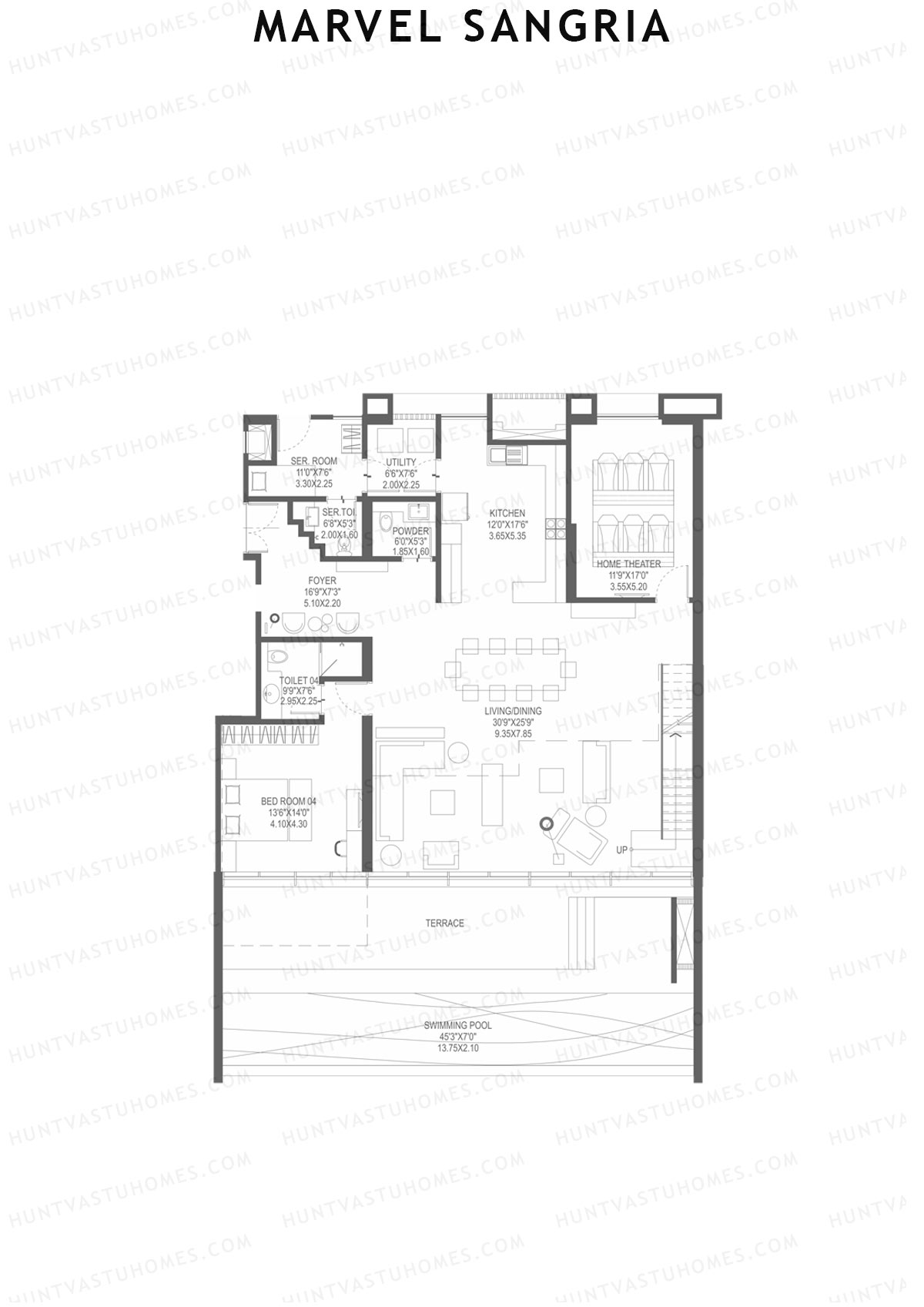 Marvel Sangria Tower K Unit 2 (Duplex) Floor Plan
