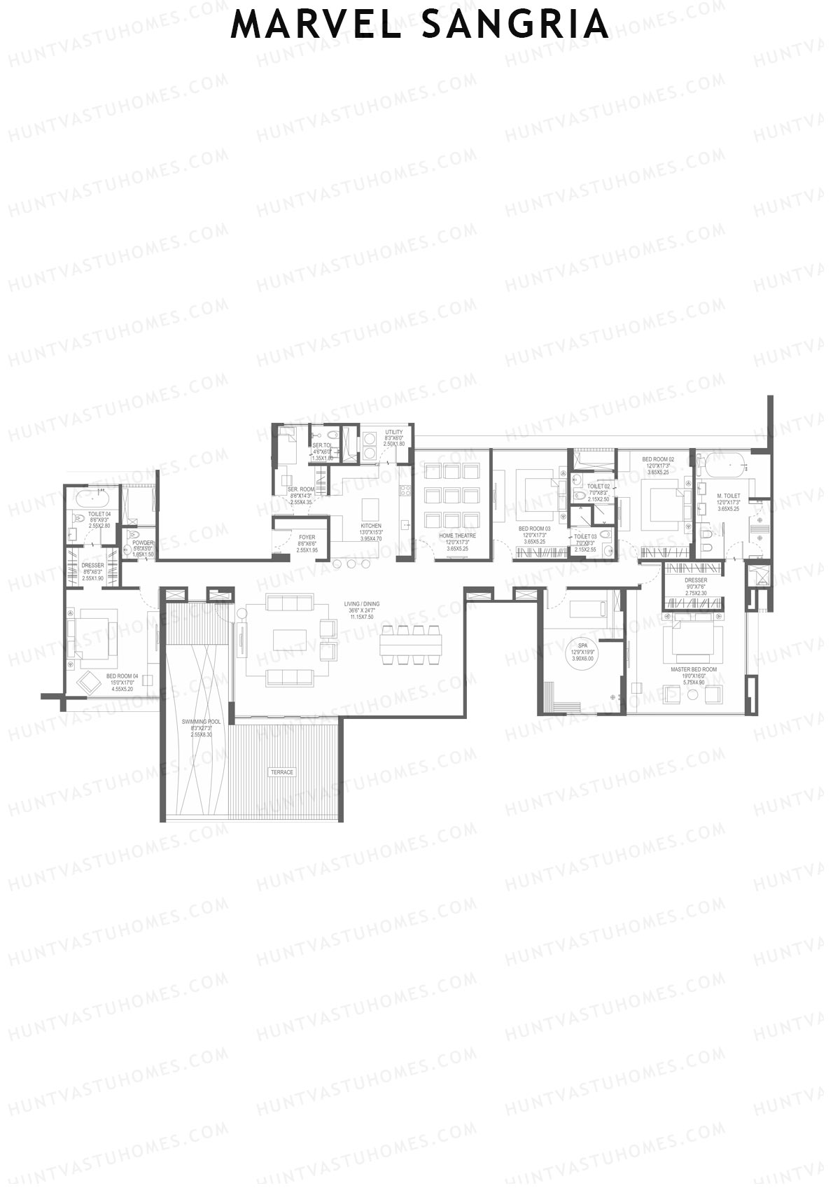 Marvel Sangria Tower L Unit 1 Floor Plan
