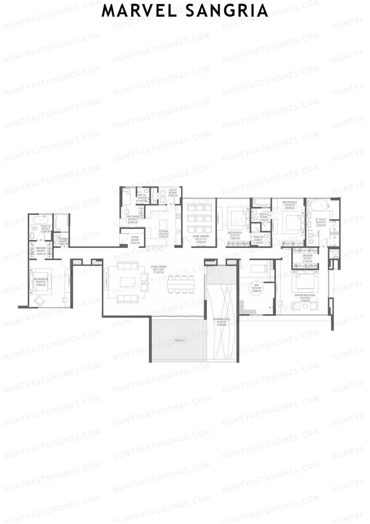 Marvel Sangria Tower L Unit 1 Floor Plan