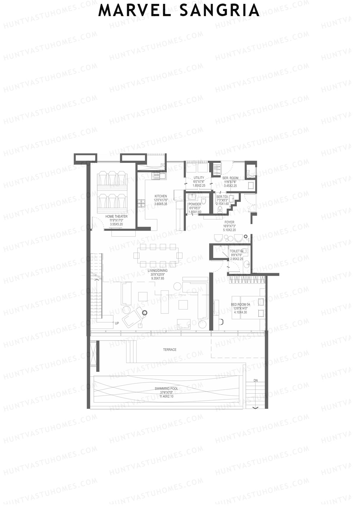 Marvel Sangria Tower L Unit 1 (Duplex) Floor Plan