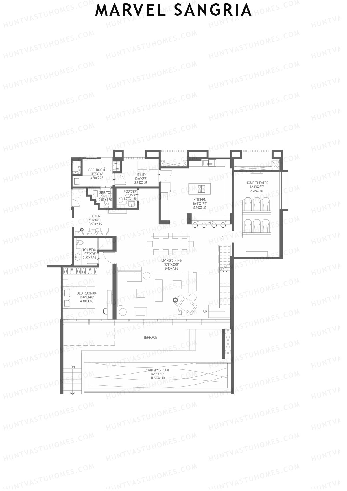 Marvel Sangria Tower L Unit 2 (Duplex) Floor Plan