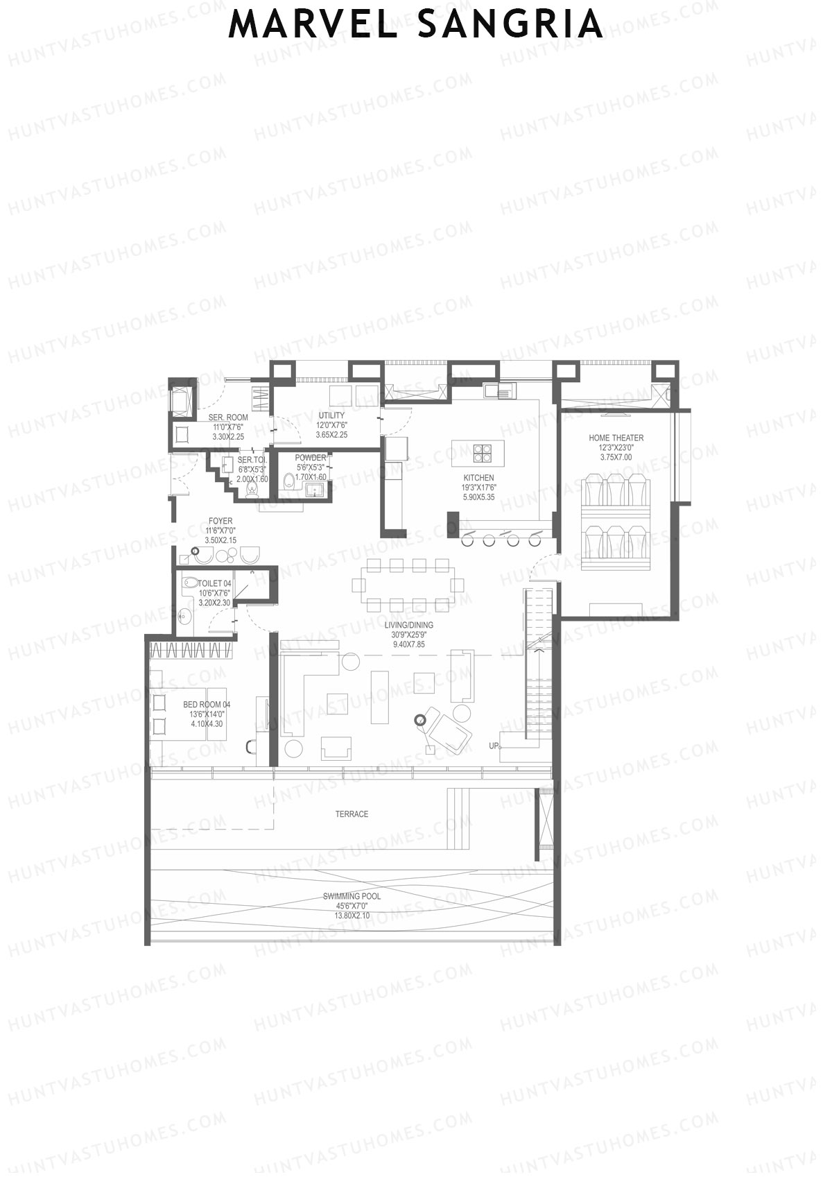 Marvel Sangria Tower L Unit 3 (Duplex) Floor Plan