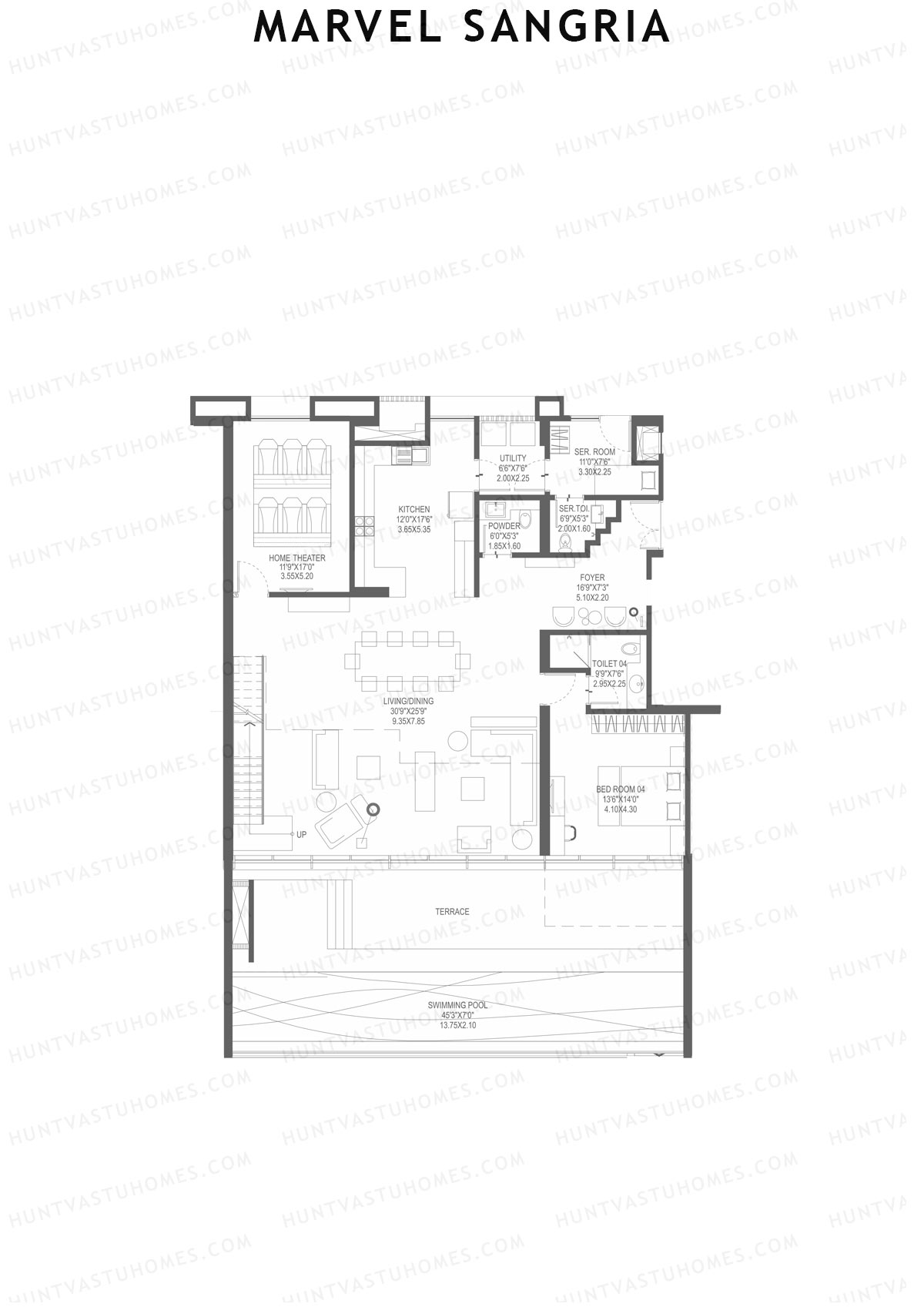 Marvel Sangria Tower L Unit 1 (Duplex) Floor Plan